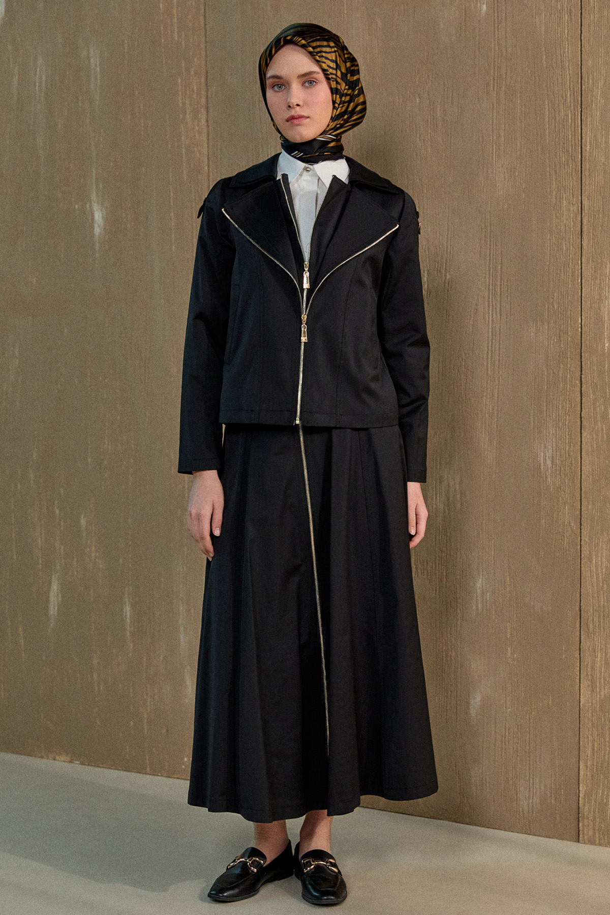 Fermuar Detaylı İkili Takım, Tesettür Giyim