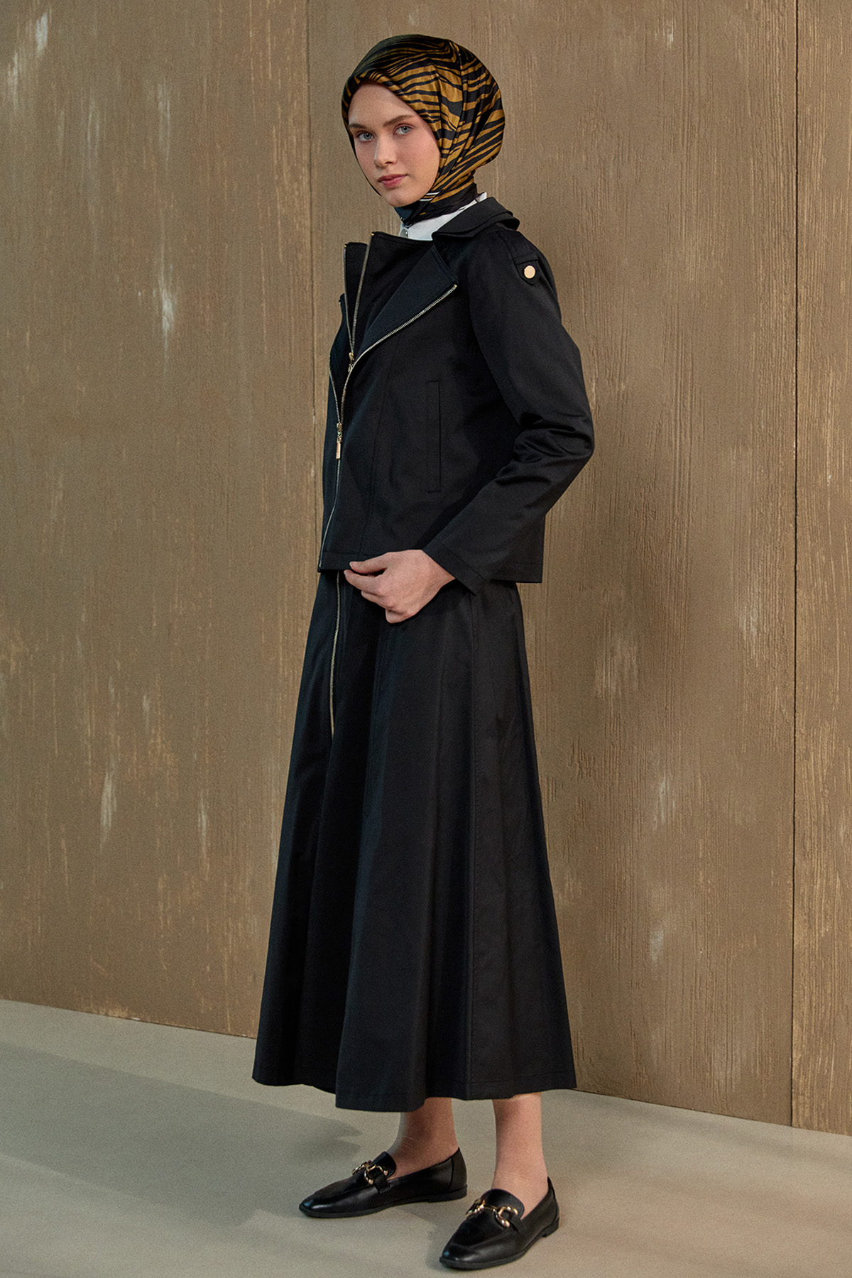 Fermuar Detaylı İkili Takım, Tesettür Giyim