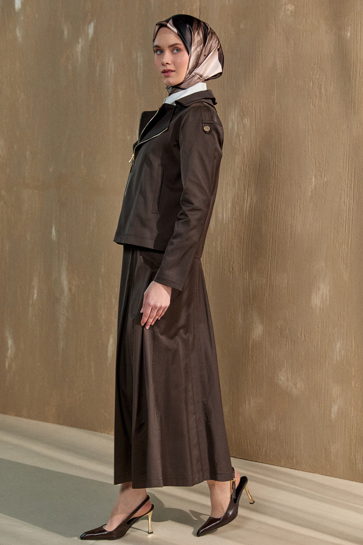 Fermuar Detaylı İkili Takım, Tesettür Giyim