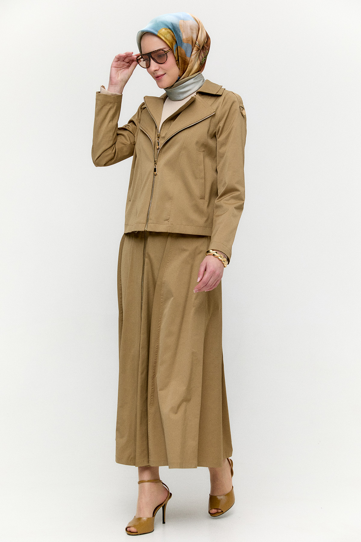 Fermuar Detaylı İkili Takım, Tesettür Giyim