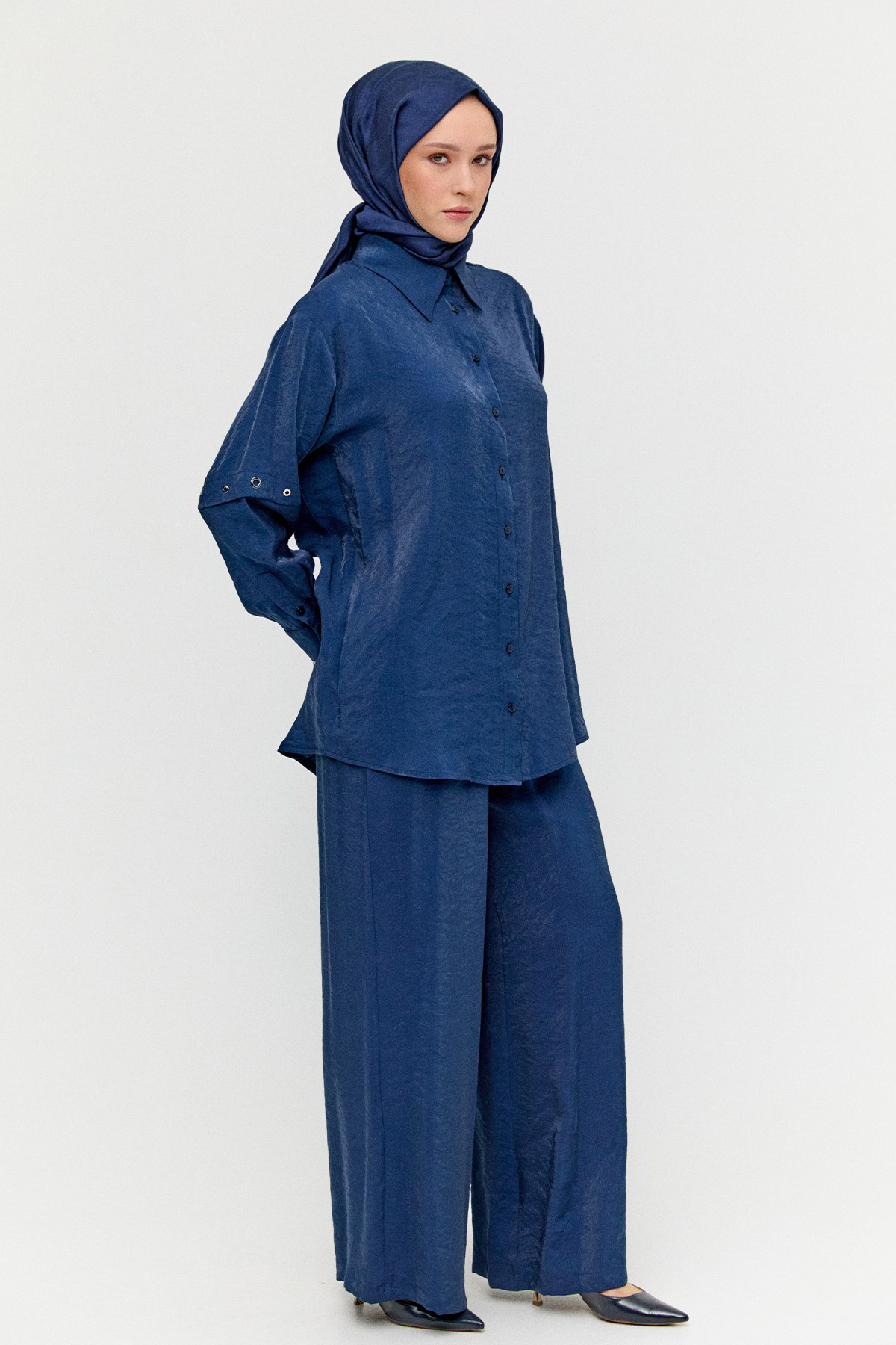 Kuşgözülü Jakarlı İkili Takım, Tesettür Giyim