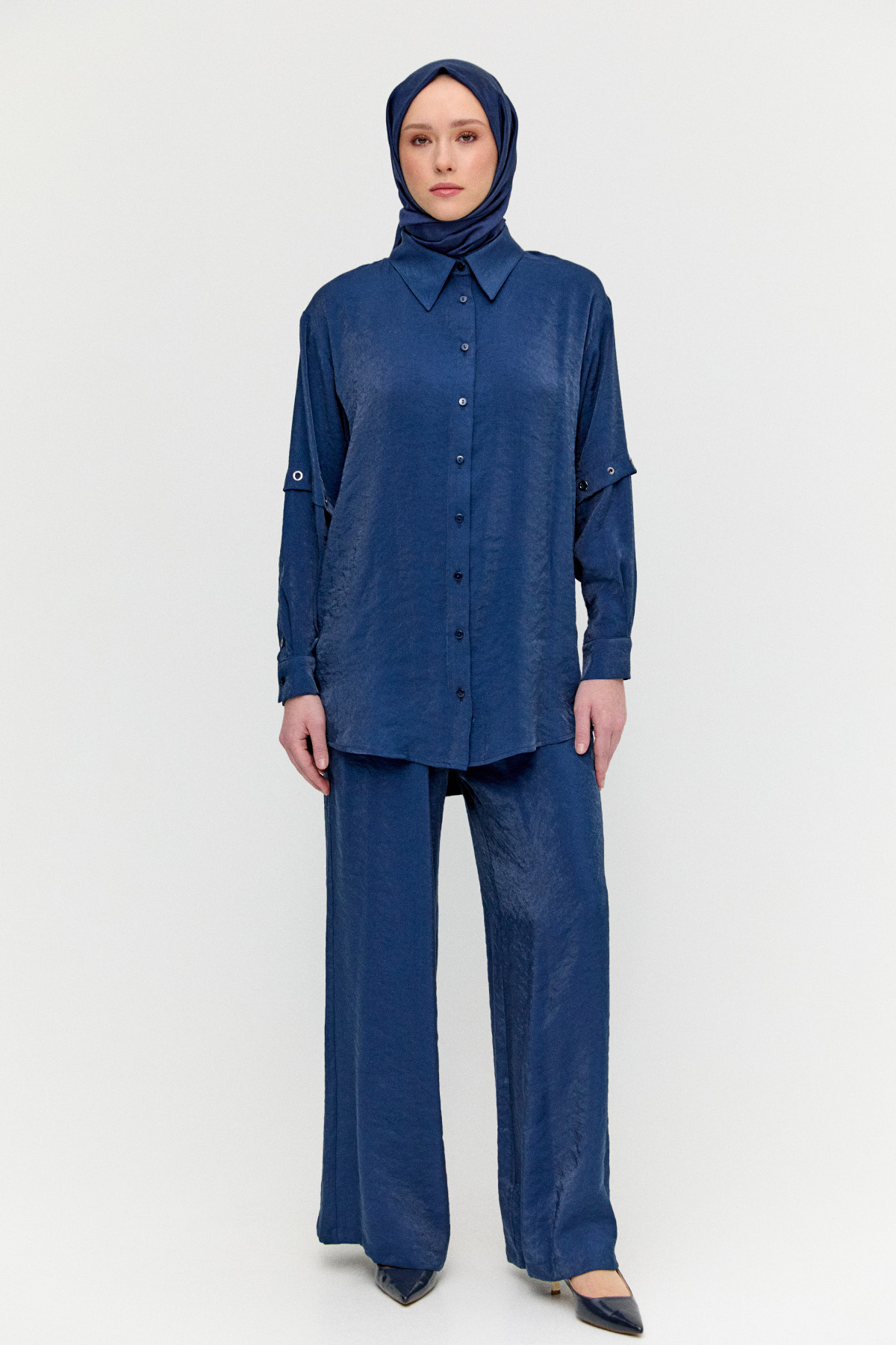 Kuşgözülü Jakarlı İkili Takım, Tesettür Giyim