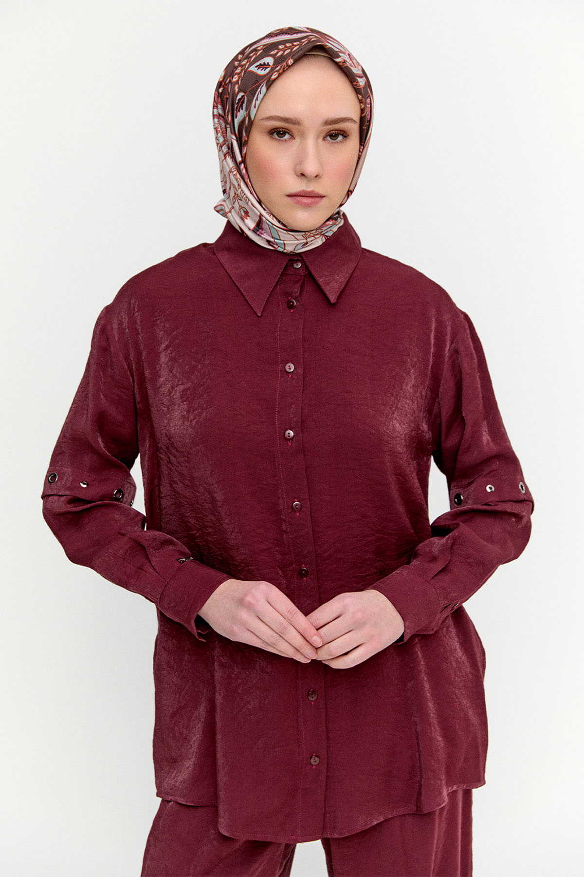 Kuşgözülü Jakarlı İkili Takım, Tesettür Giyim