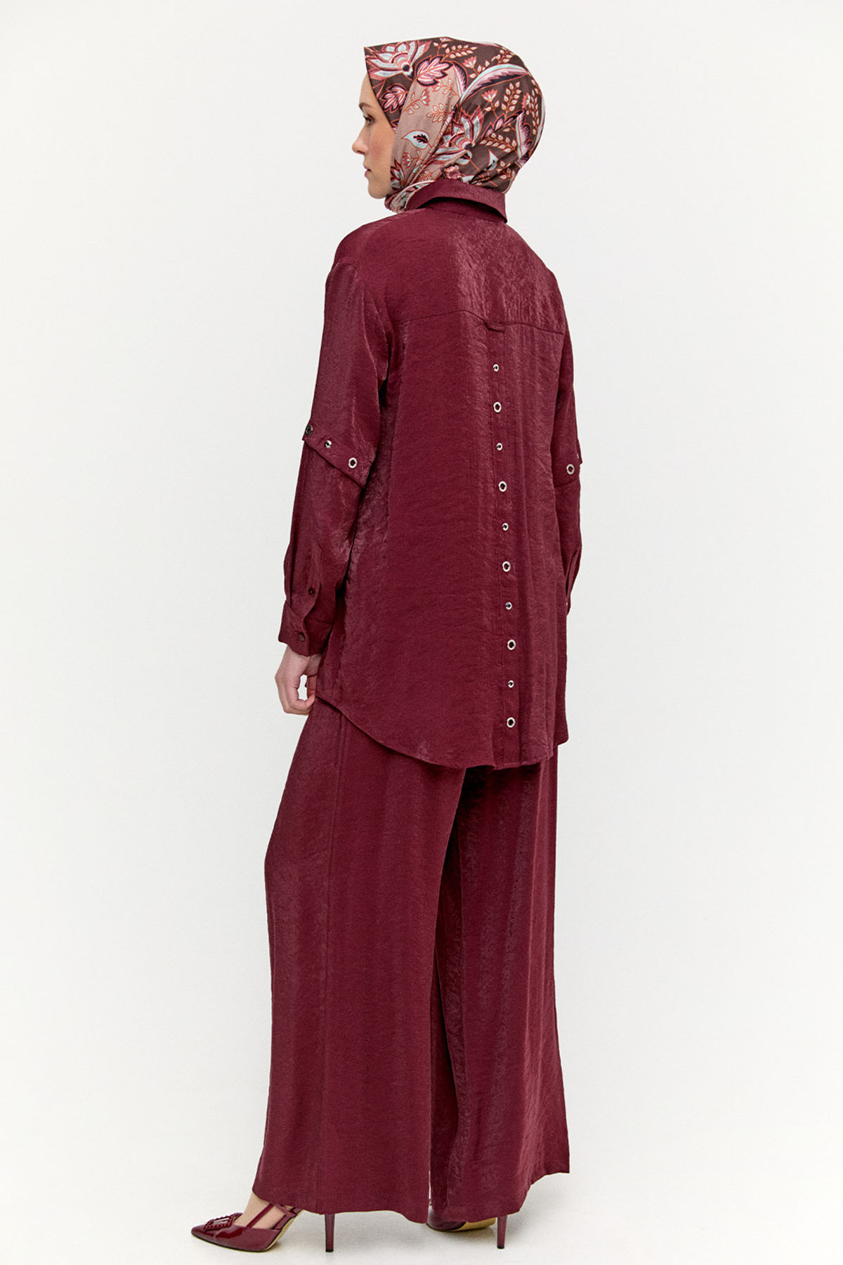 Kuşgözülü Jakarlı İkili Takım, Tesettür Giyim