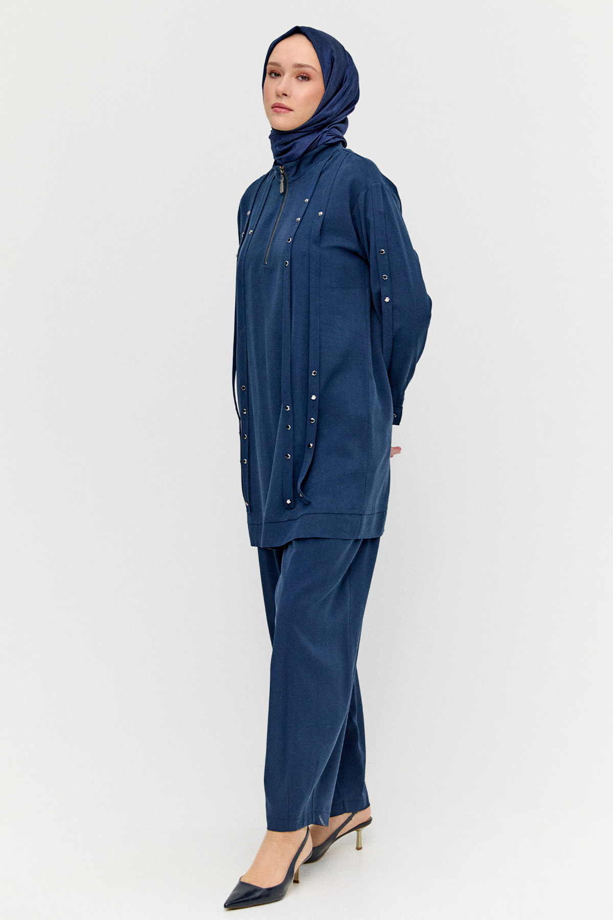 Zımba Şeritli İkili Takım, Tesettür Giyim