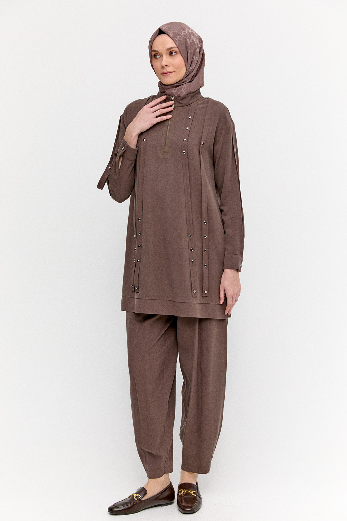 Zımba Şeritli İkili Takım, Tesettür Giyim