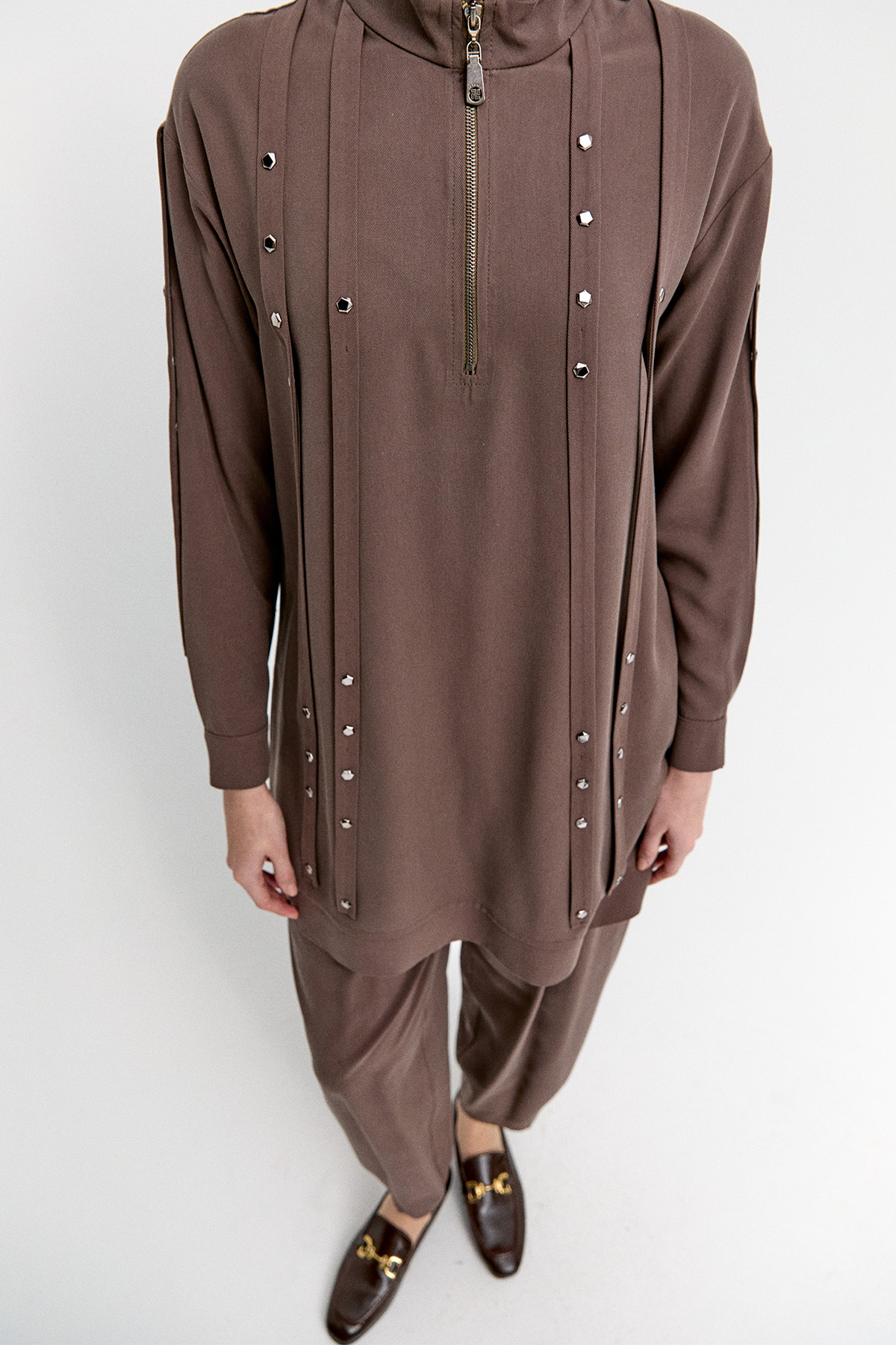 Zımba Şeritli İkili Takım, Tesettür Giyim