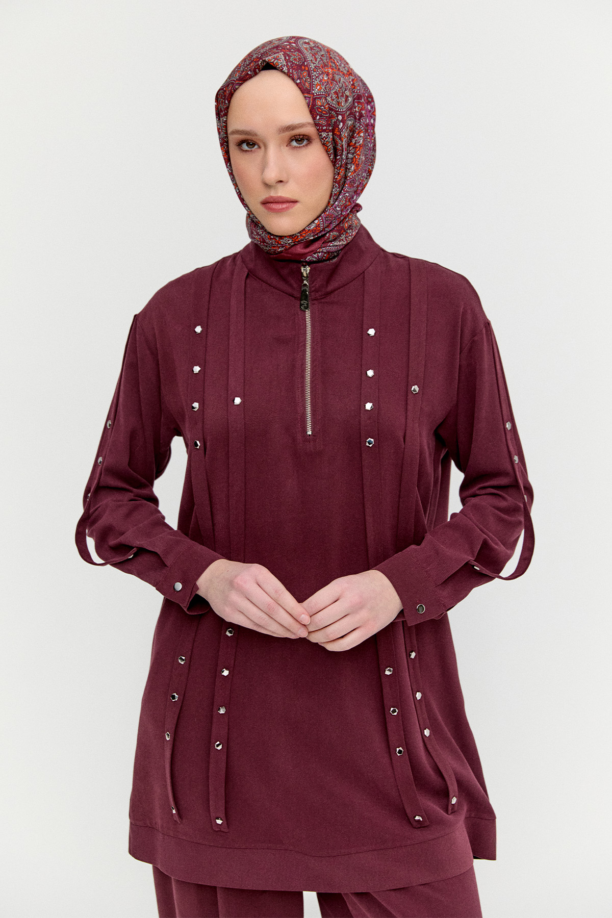 Zımba Şeritli İkili Takım, Tesettür Giyim