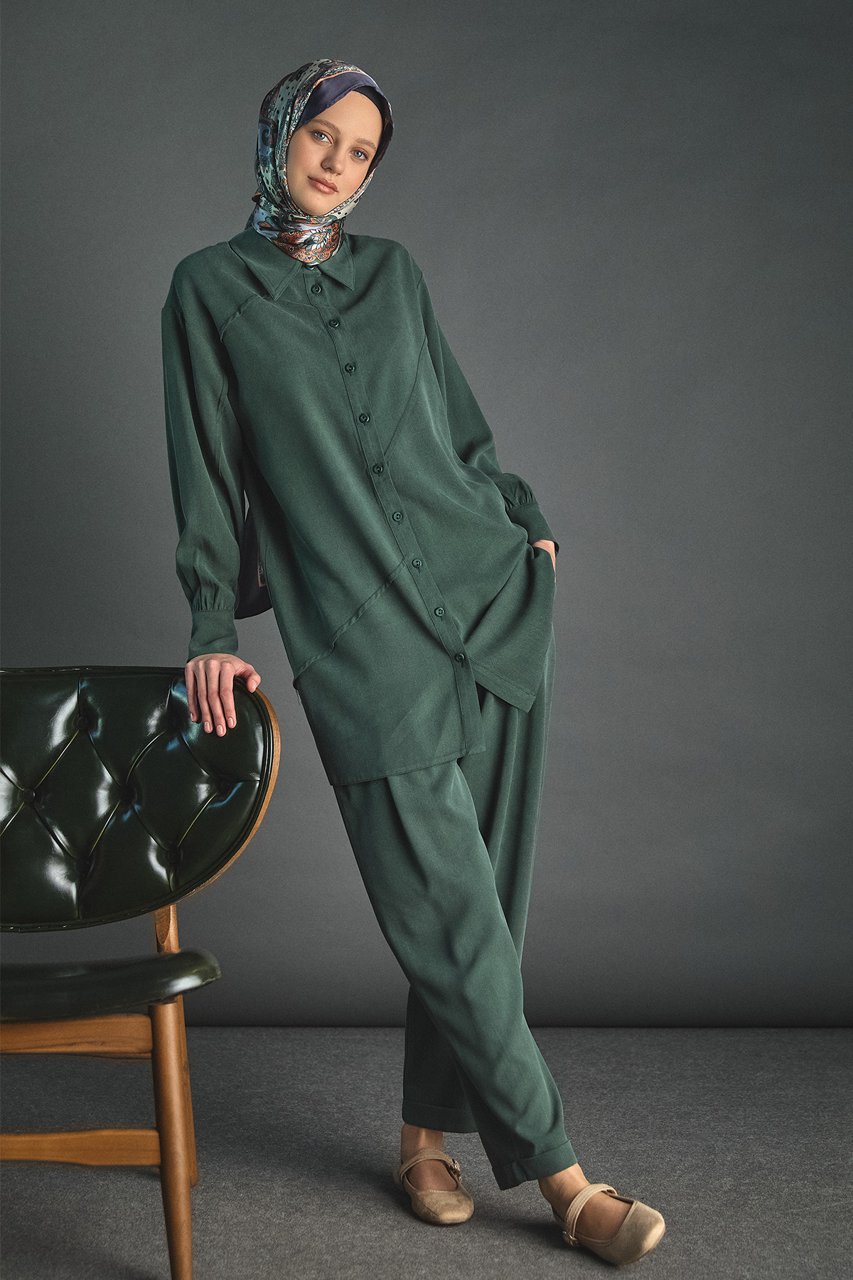 Aller Detaylı Lyocell Tunik