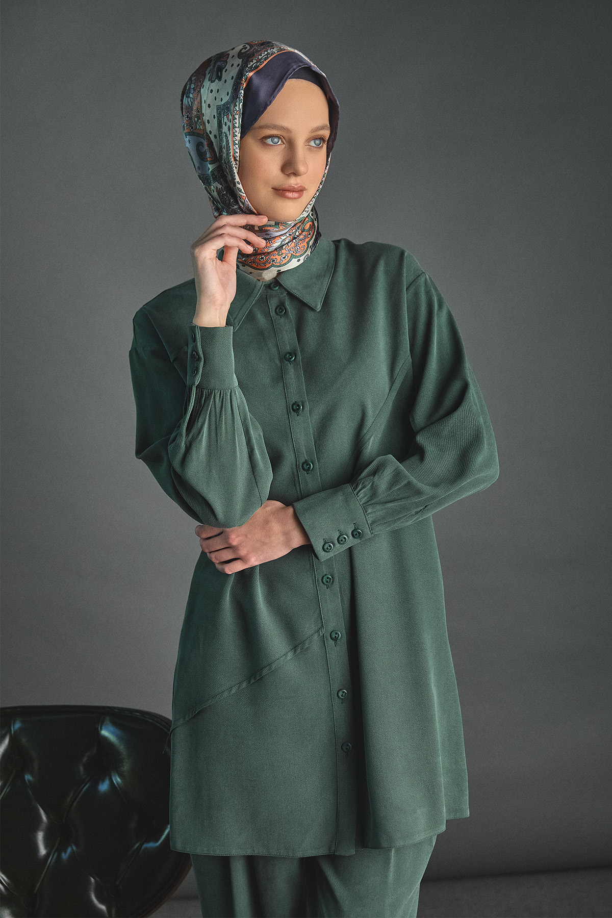 Aller Detaylı Lyocell Tunik