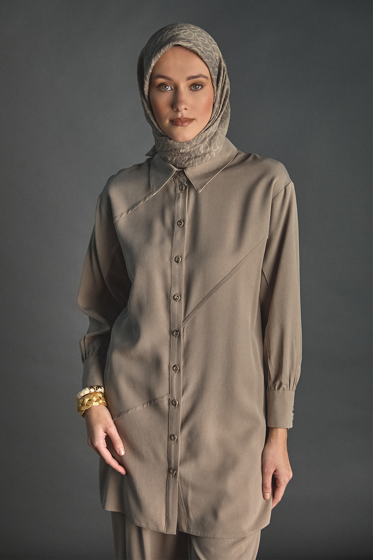 Aller Detaylı Lyocell Tunik