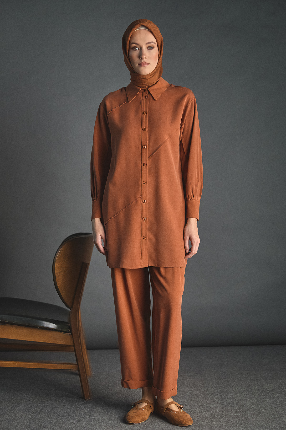 Aller Detaylı Lyocell Tunik