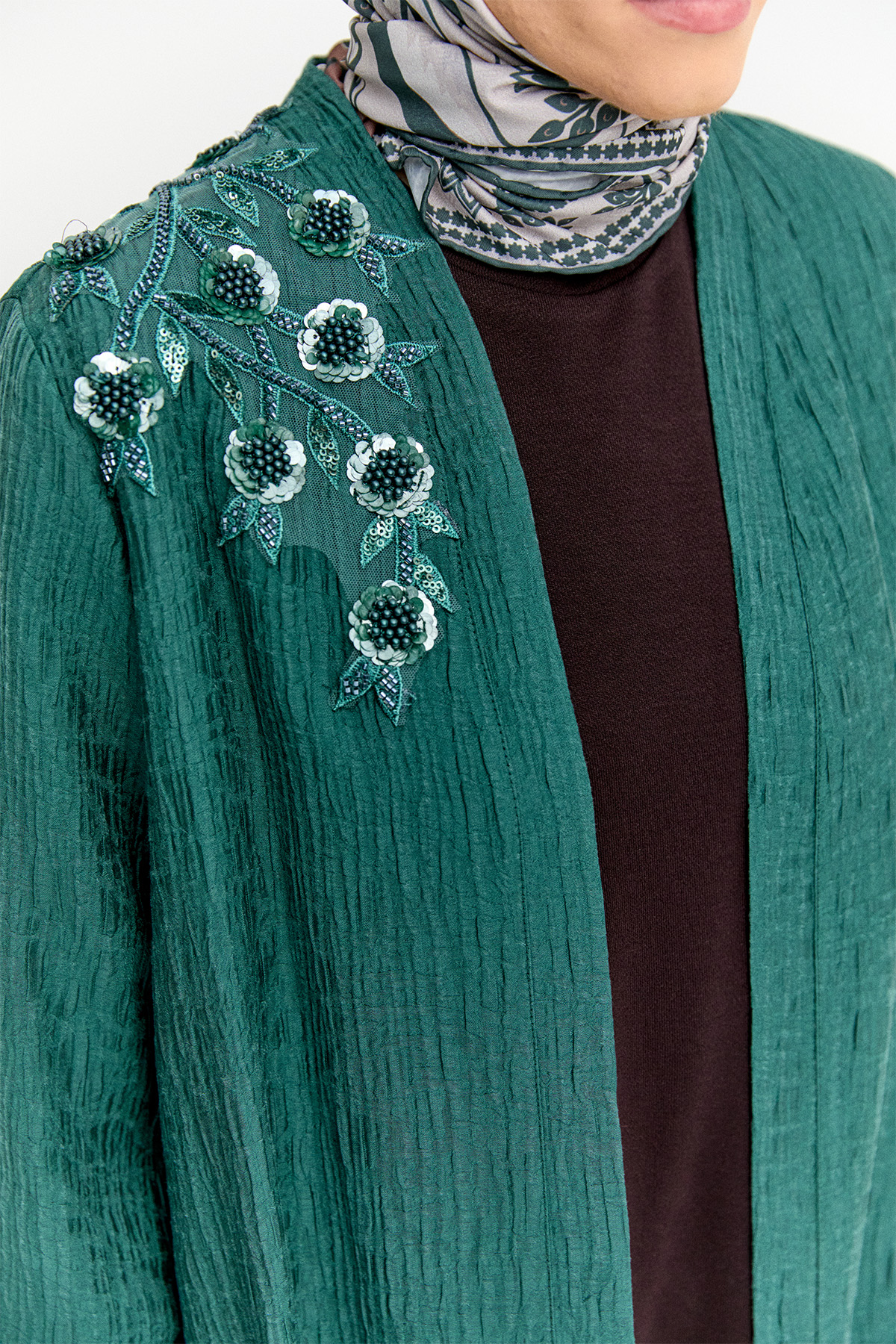 Dokulu Üçlü Takım, Tesettür Giyim