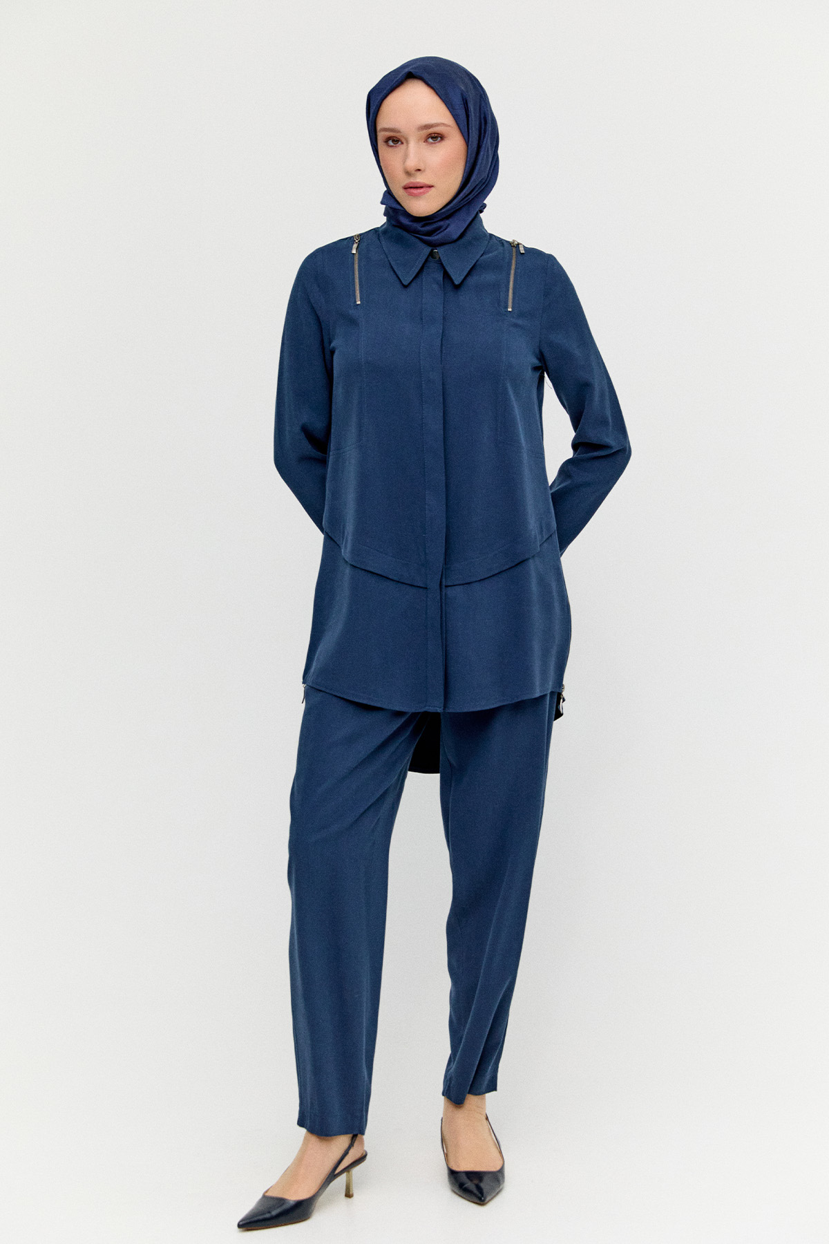 Lyocell Tunik Pantolon Takım, Tesettür Giyim