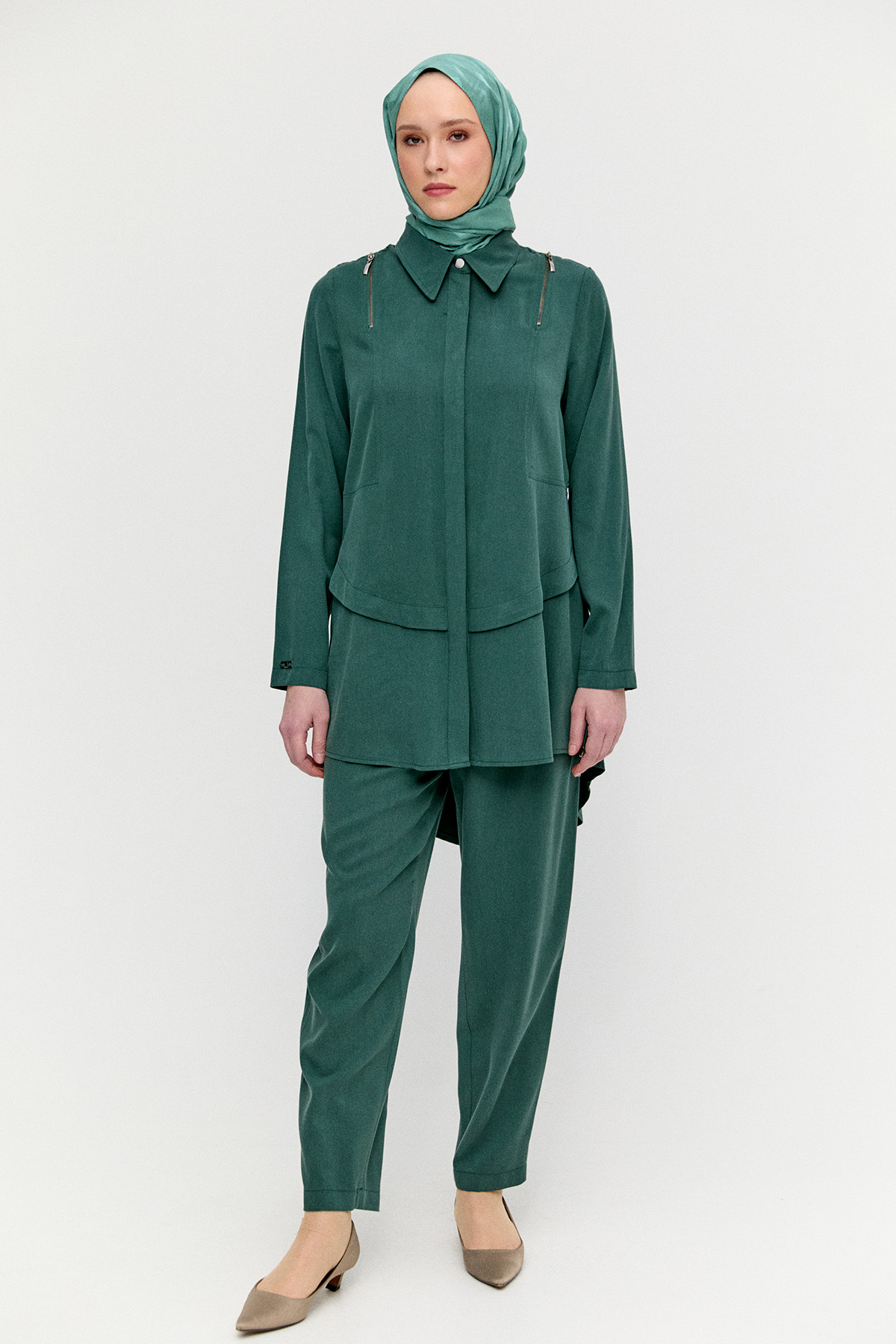 Lyocell Tunik Pantolon Takım, Tesettür Giyim