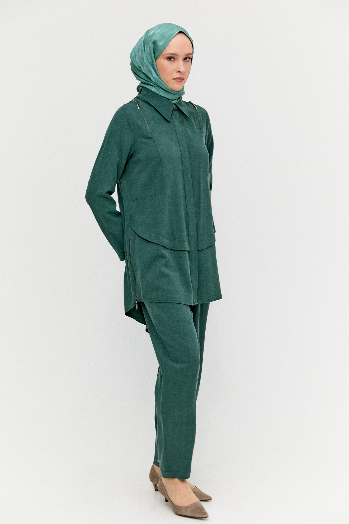 Lyocell Tunik Pantolon Takım, Tesettür Giyim