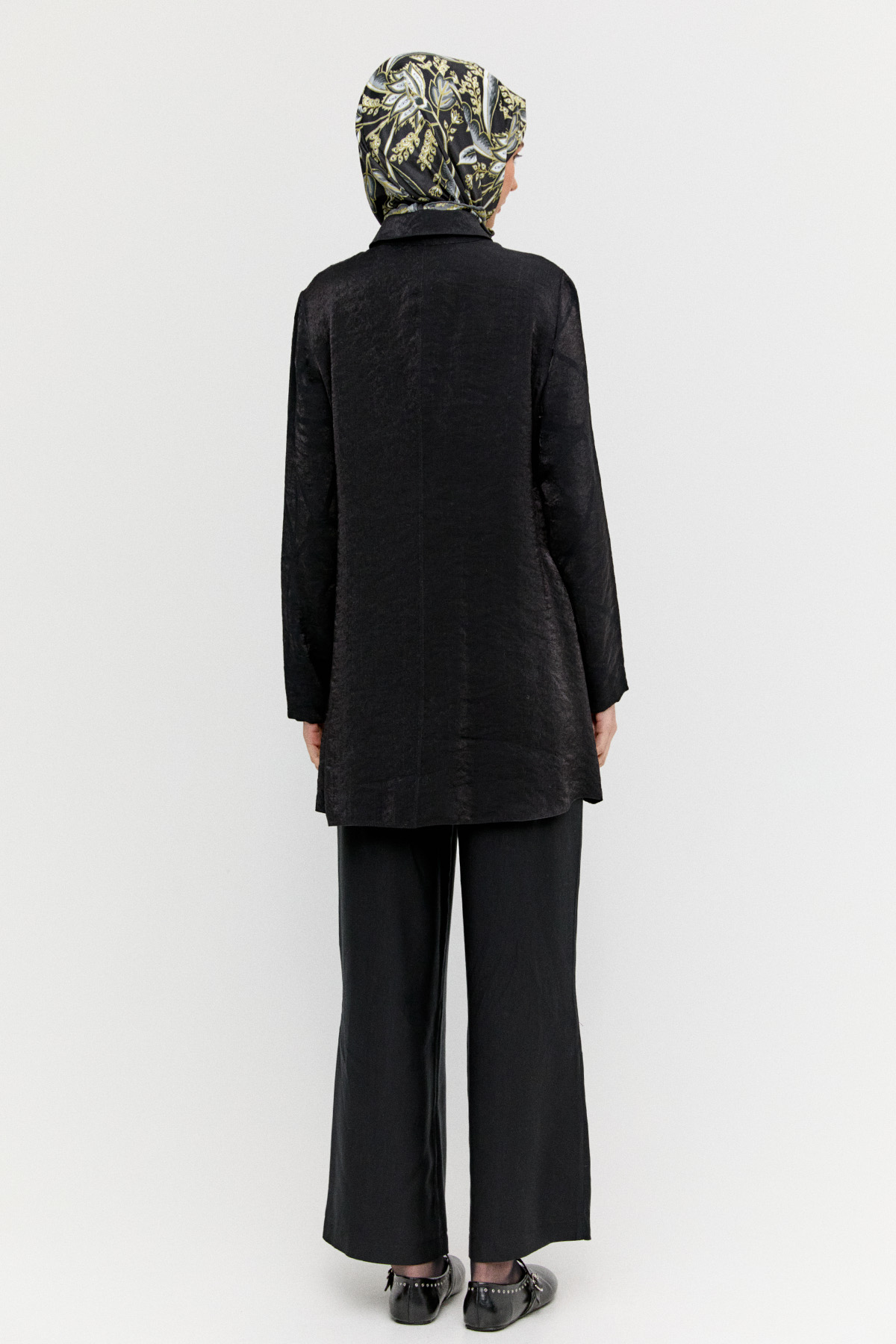 Jakarlı Taş İşlemeli Lyocell Tunik, Tesettür Giyim