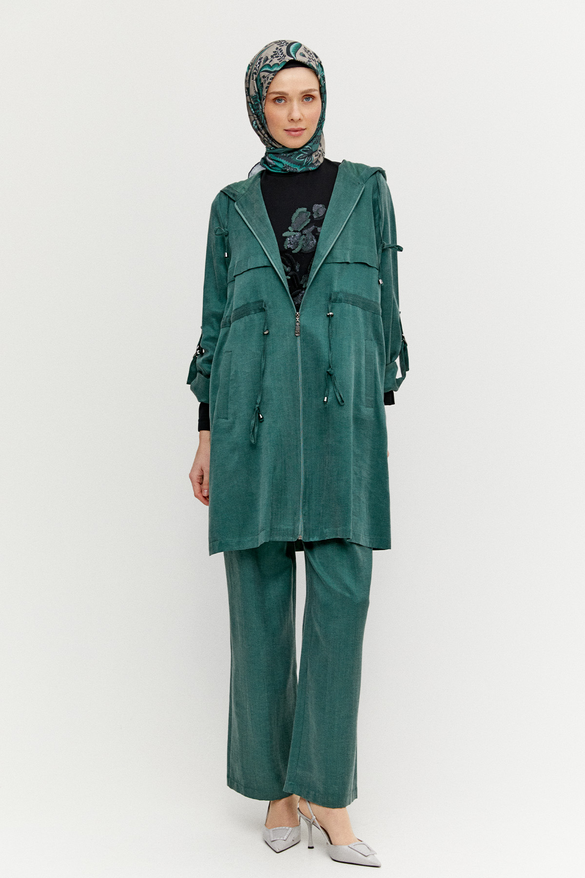 Pamuklu Kapüşonlu 3 Lü Set, Tesettür Giyim