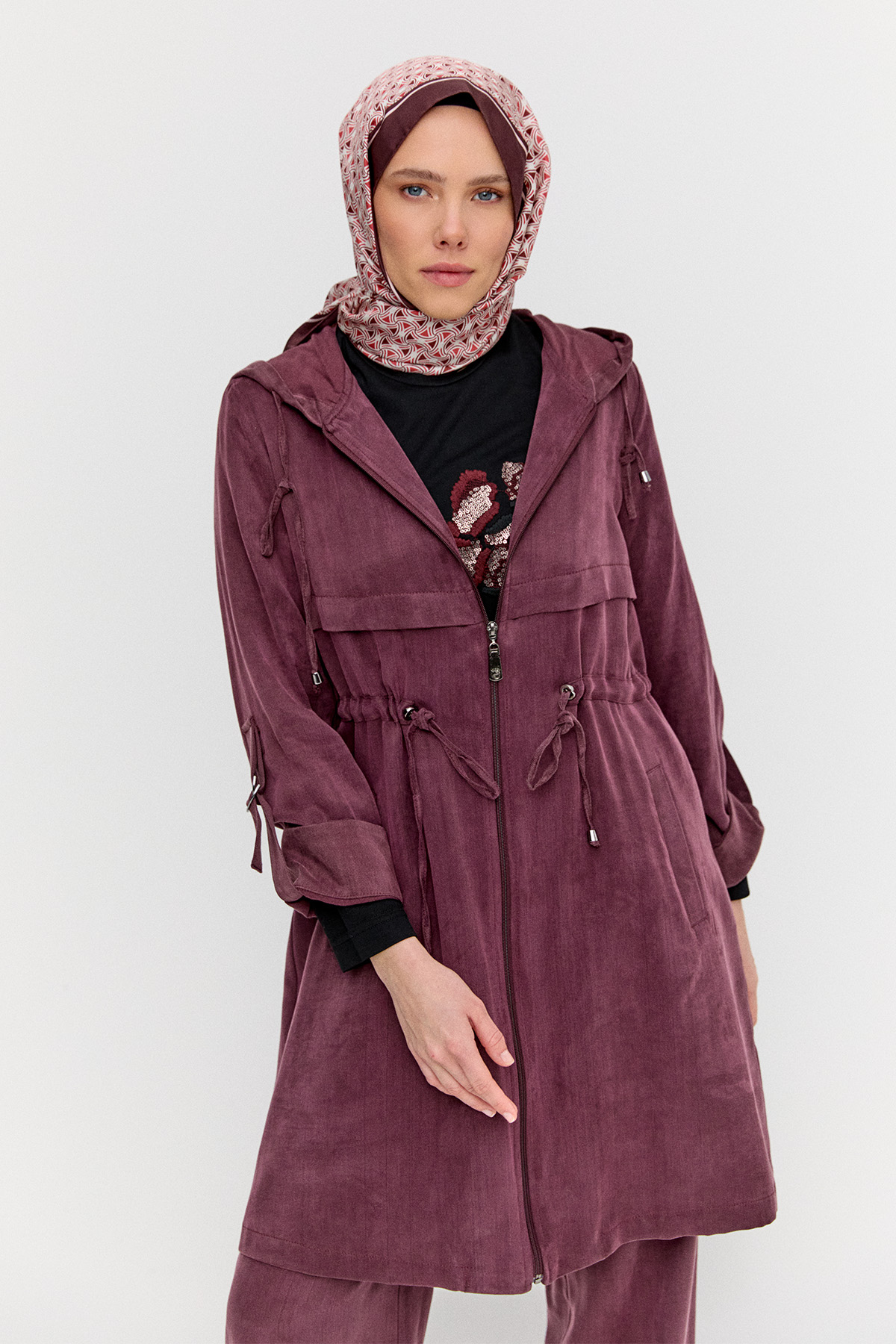 Pamuklu Kapüşonlu 3 Lü Set, Tesettür Giyim