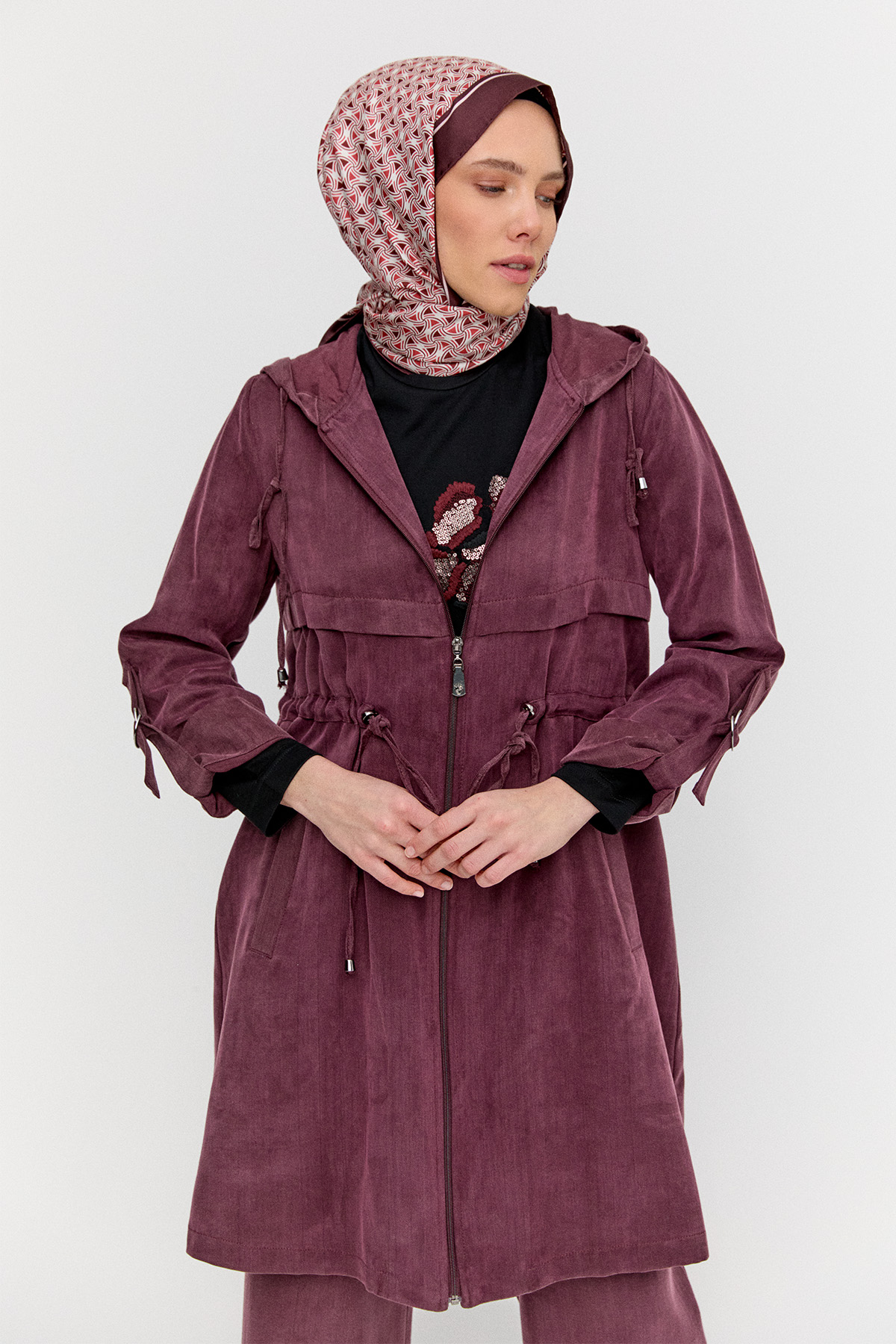 Pamuklu Kapüşonlu 3 Lü Set, Tesettür Giyim