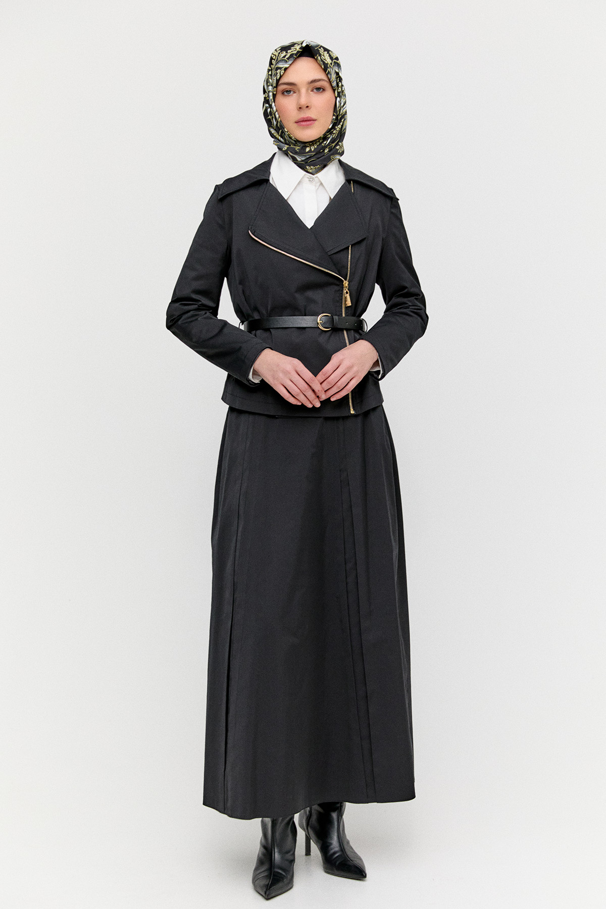 Etek Ceket Pamuk İkili Takım, Tesettür Giyim