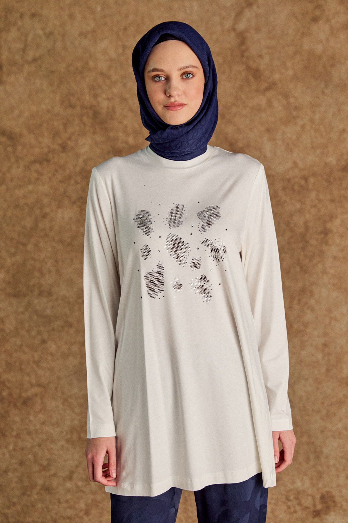 Jakarlı Desenli 3`Lü Takım