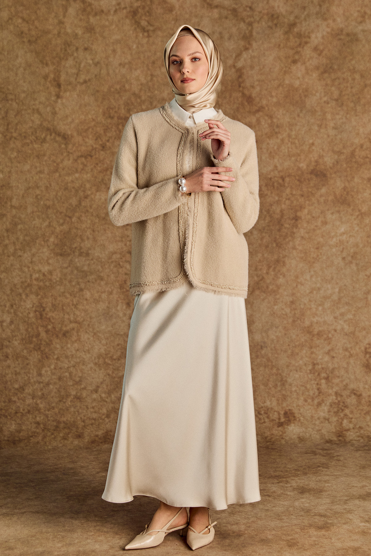 Jakarlı Desenli 3`Lü Takım