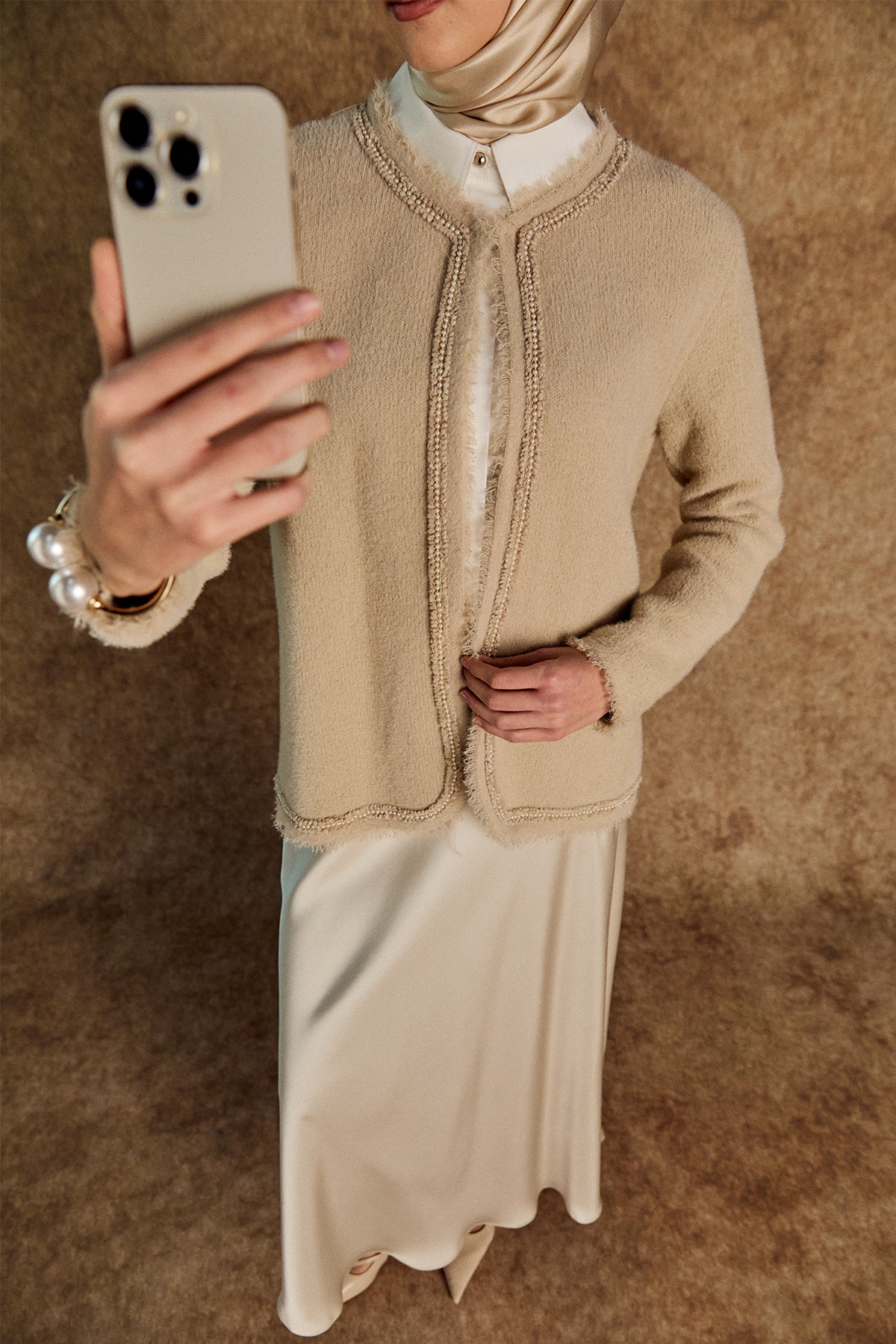 Jakarlı Desenli 3`Lü Takım