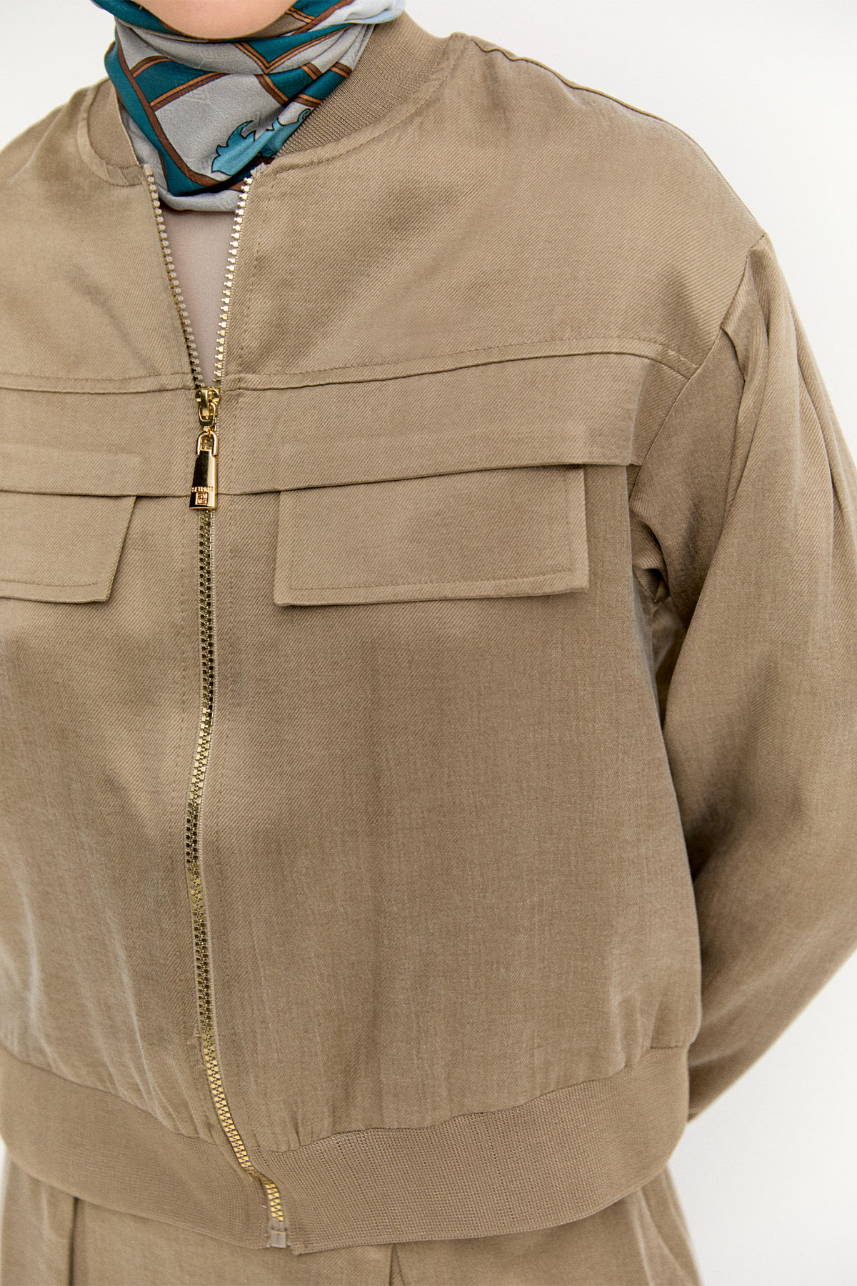 Bomber Yaka Pamuk İkili Takım, Tesettür Giyim