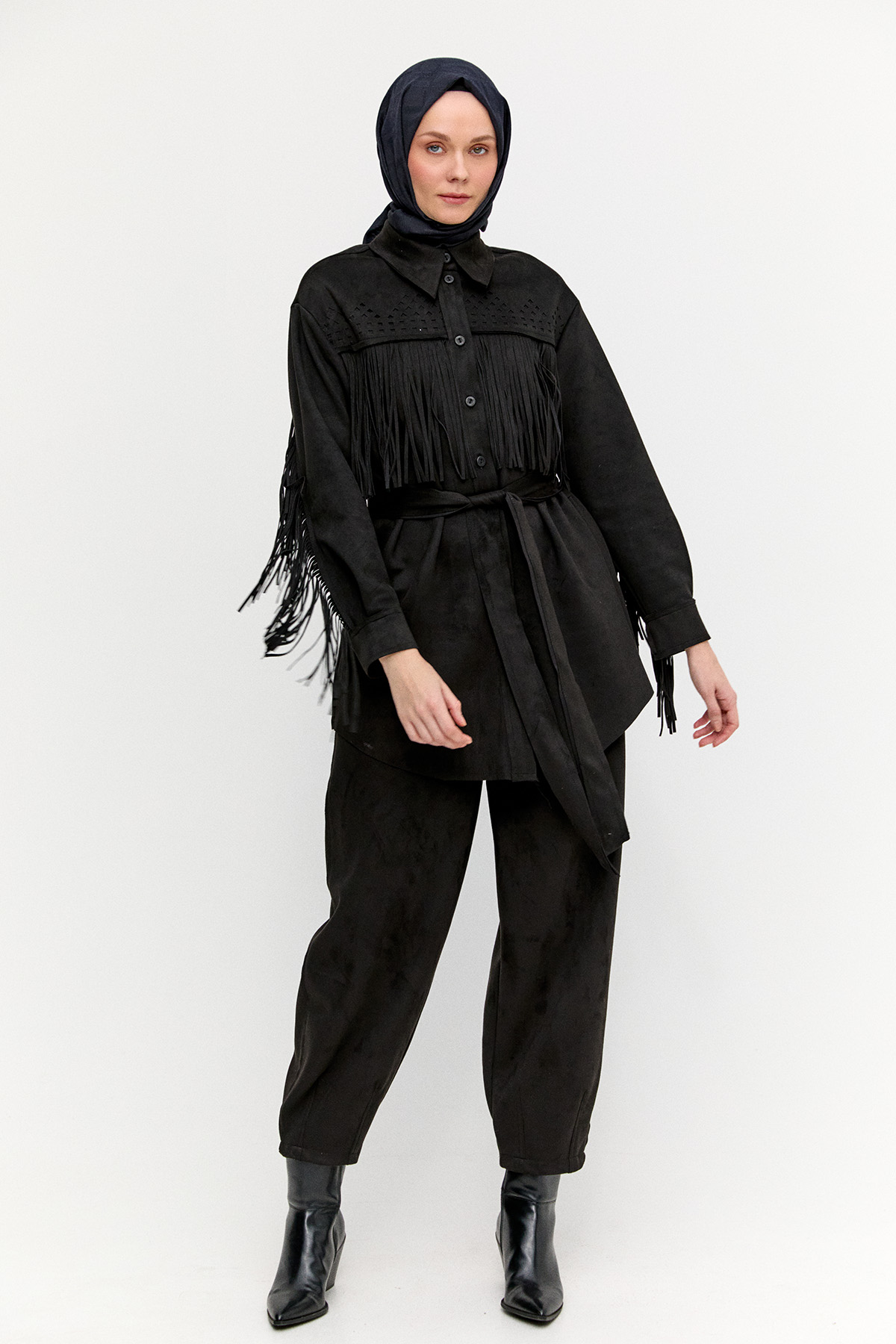 Püsküllü Etnik İkili Takım, Tesettür Giyim