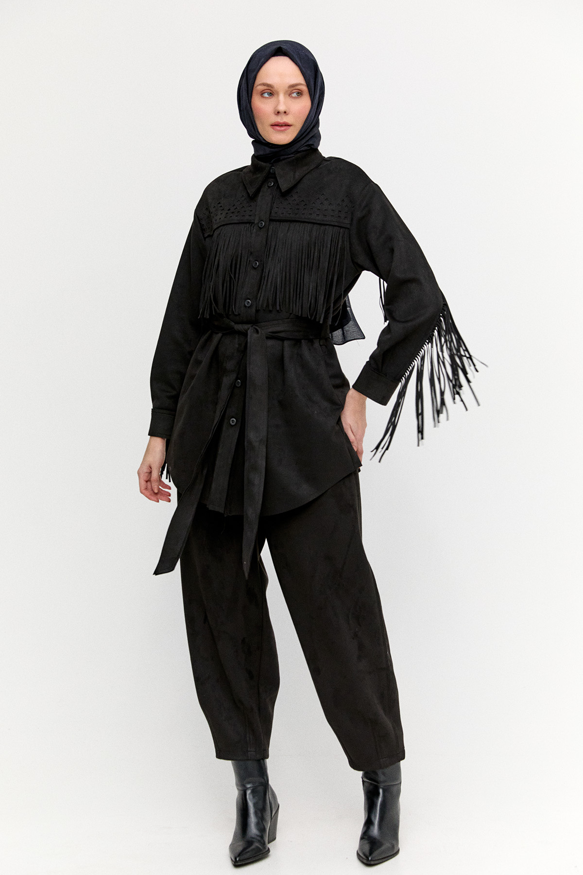 Püsküllü Etnik İkili Takım, Tesettür Giyim