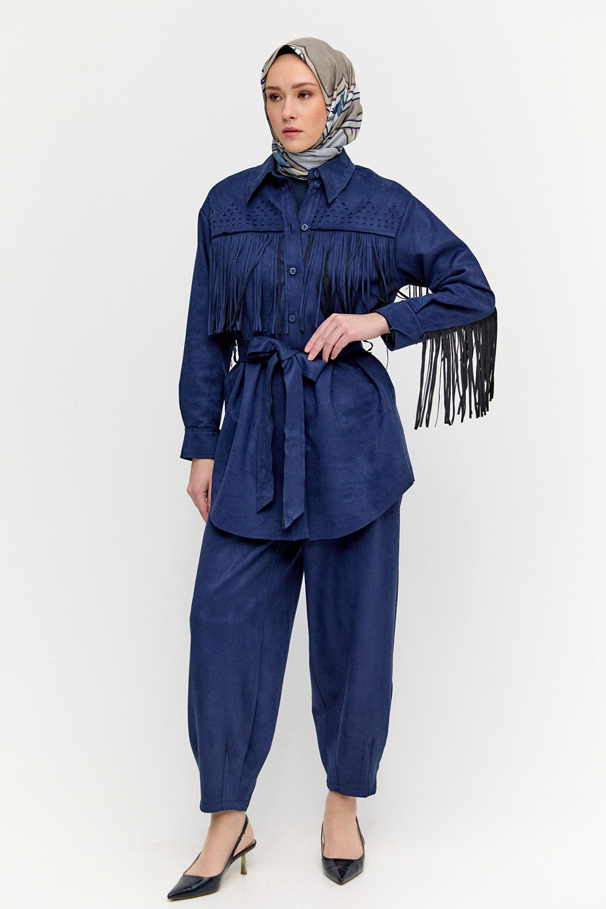 Püsküllü Etnik İkili Takım, Tesettür Giyim