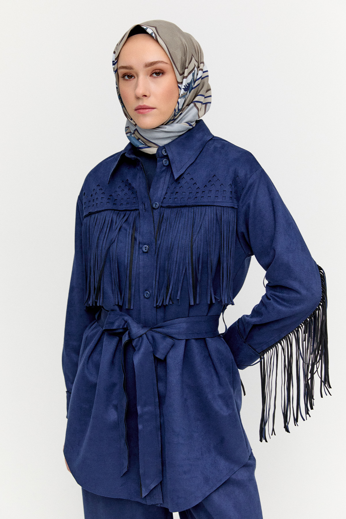 Püsküllü Etnik İkili Takım, Tesettür Giyim