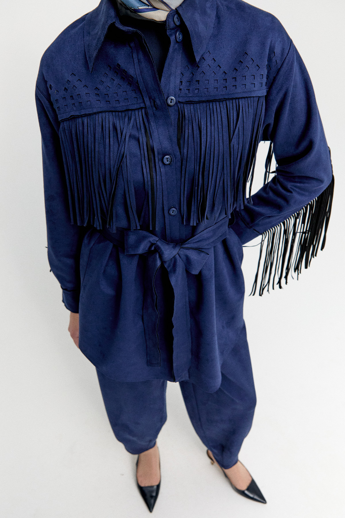 Püsküllü Etnik İkili Takım, Tesettür Giyim