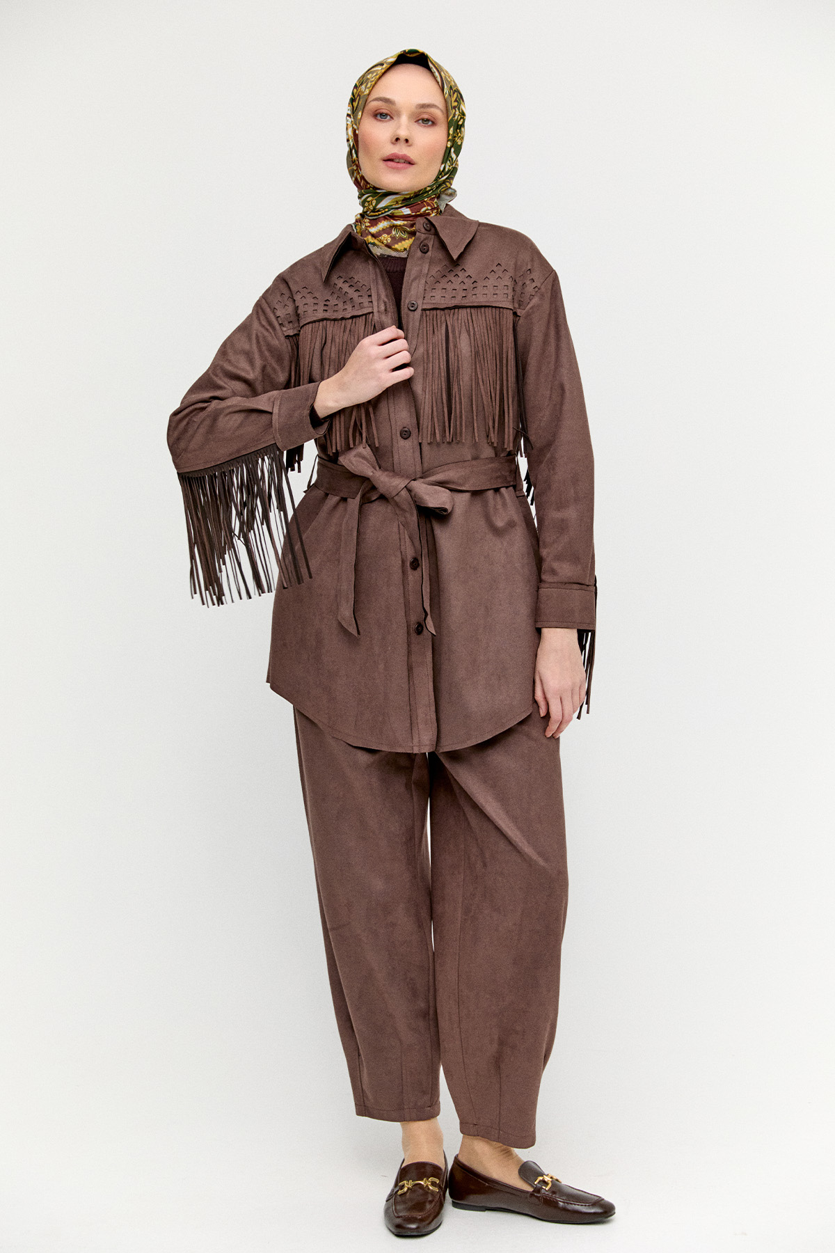 Püsküllü Etnik İkili Takım, Tesettür Giyim