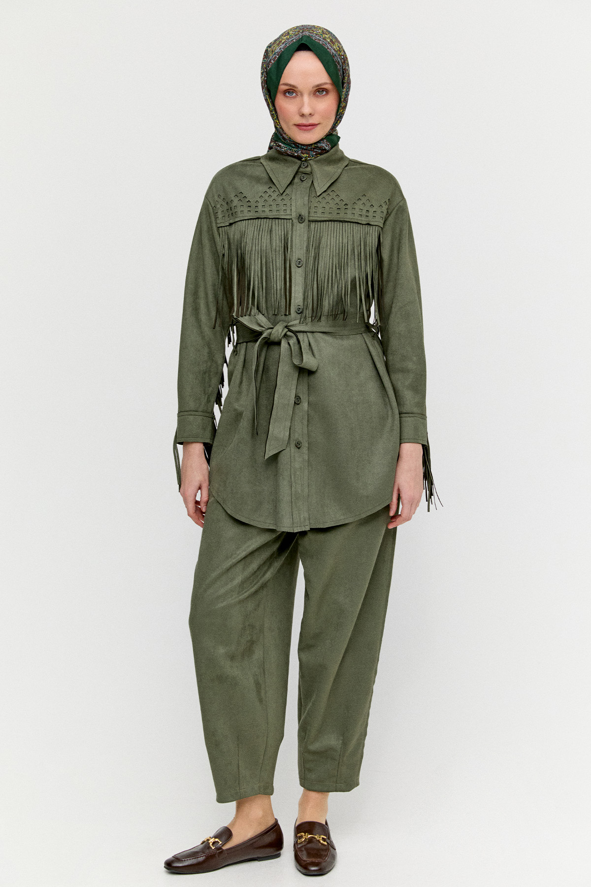 Püsküllü Etnik İkili Takım, Tesettür Giyim