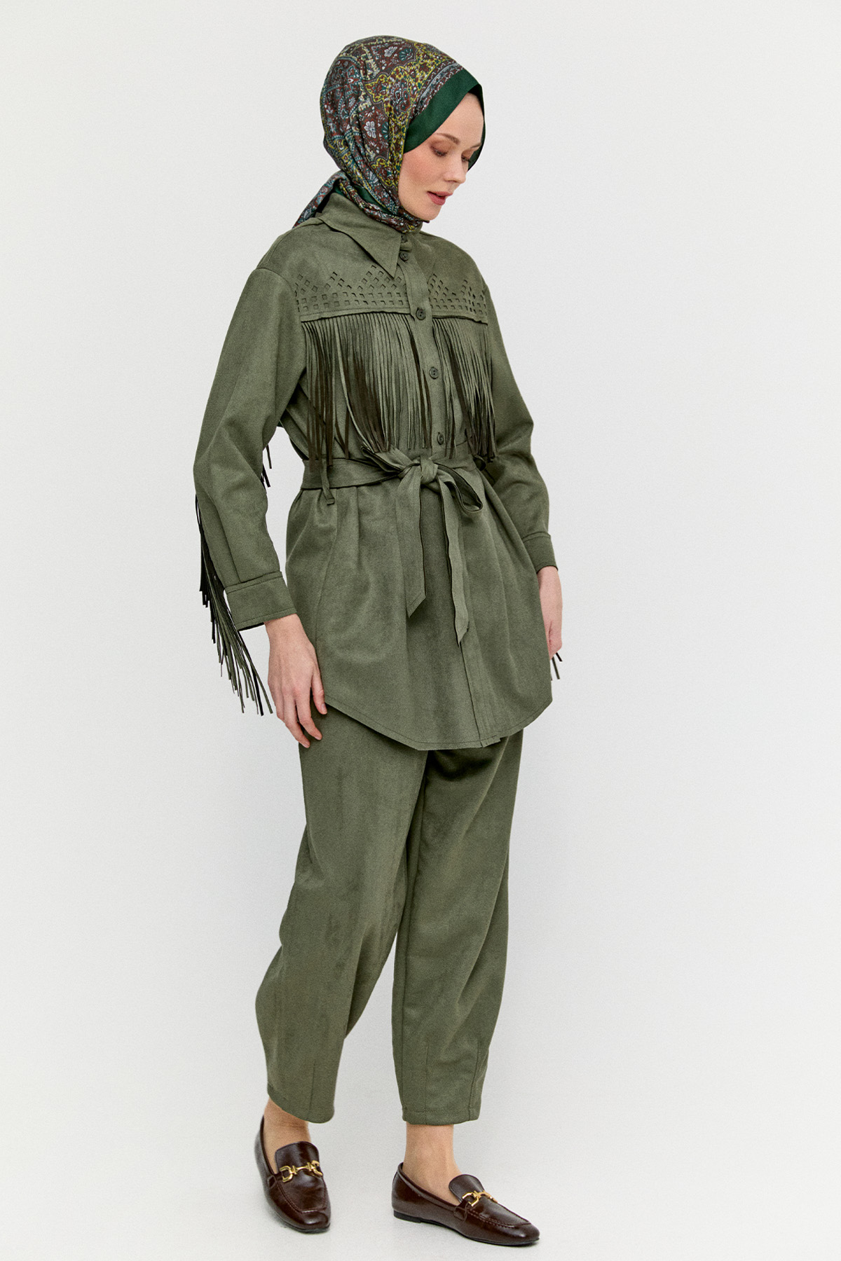 Püsküllü Etnik İkili Takım, Tesettür Giyim