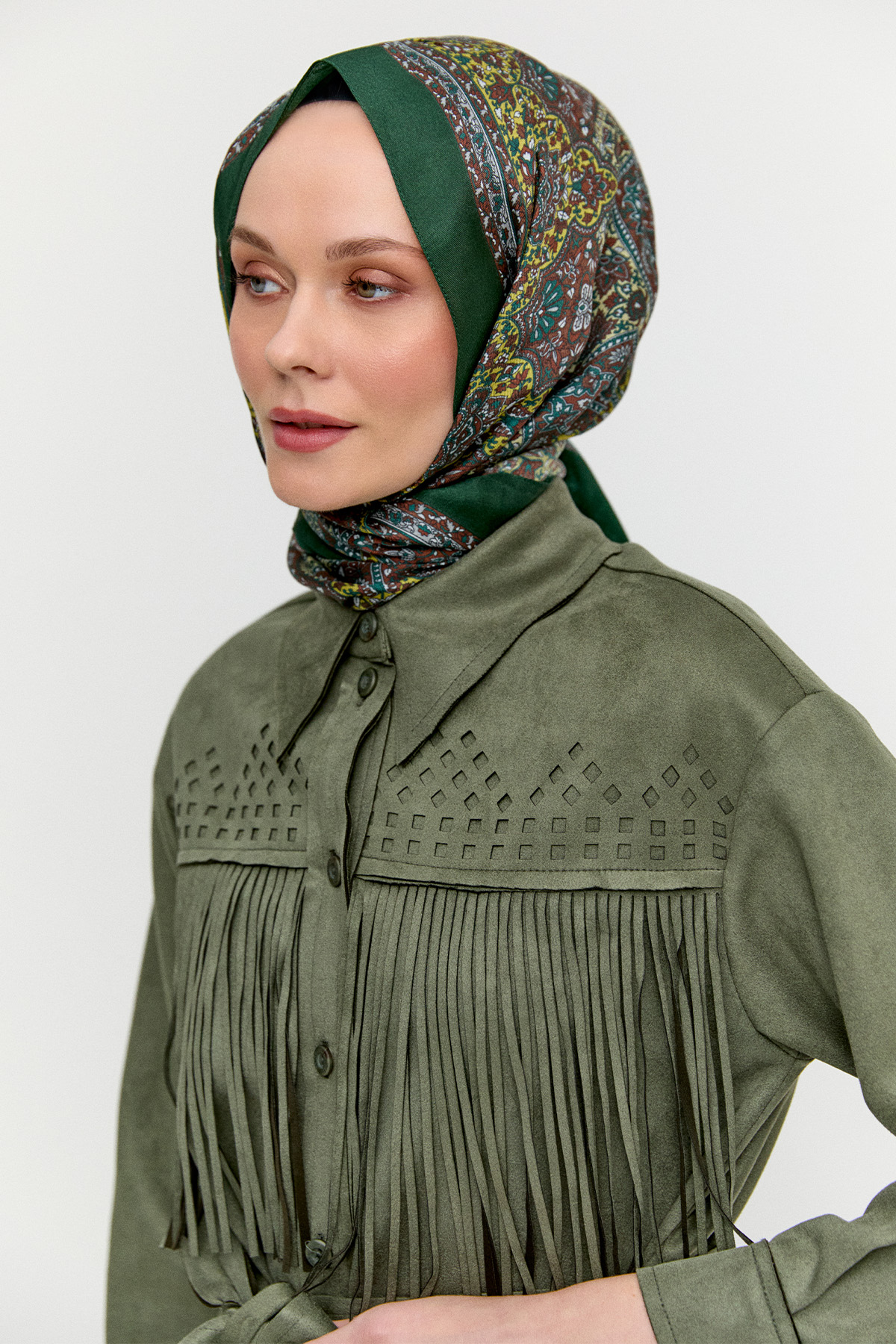 Püsküllü Etnik İkili Takım, Tesettür Giyim