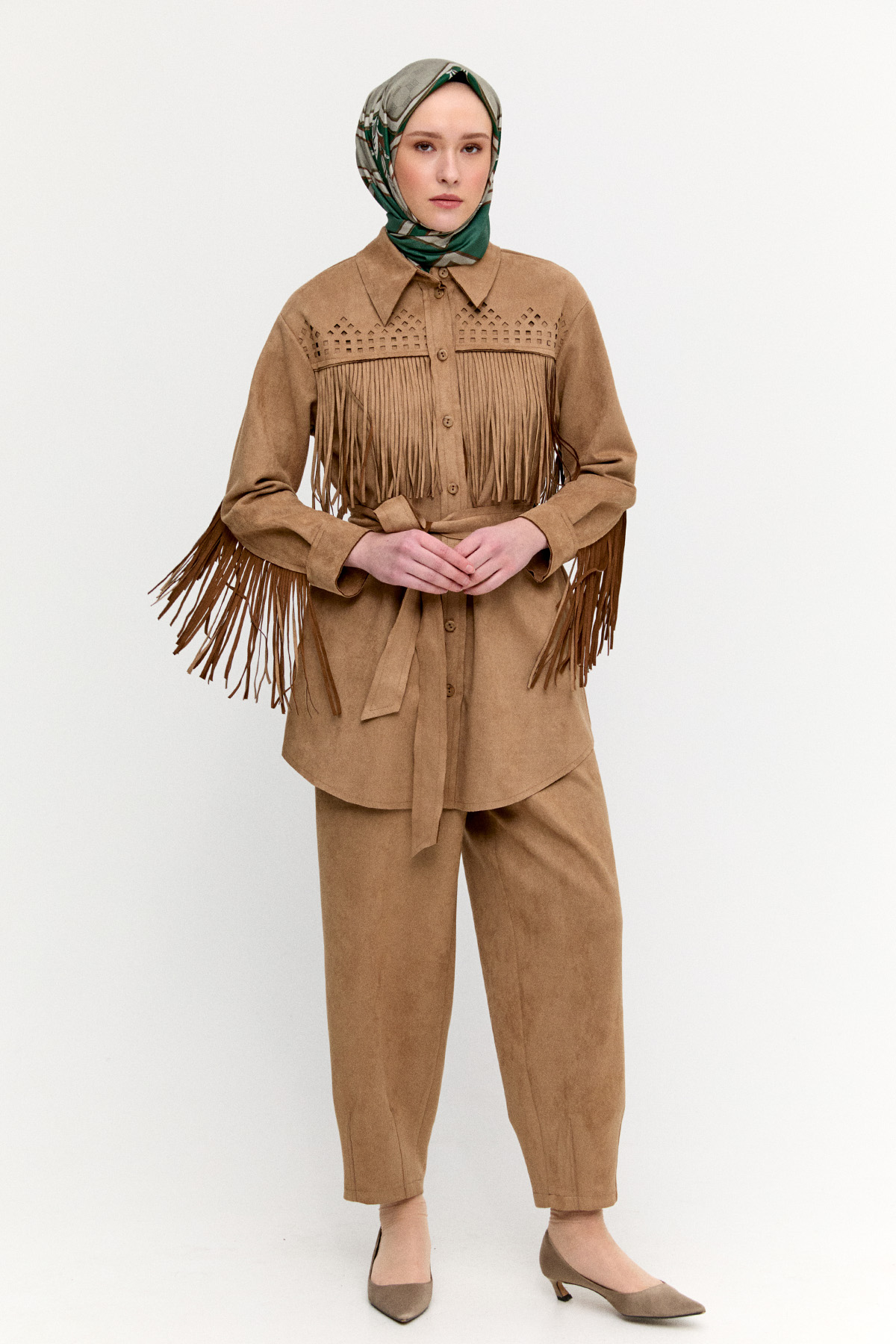 Püsküllü Etnik İkili Takım, Tesettür Giyim