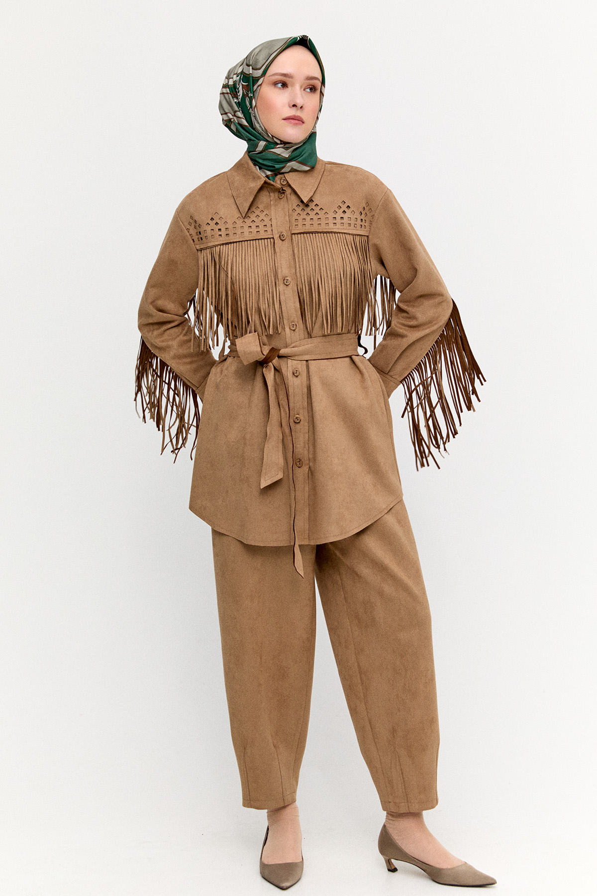 Püsküllü Etnik İkili Takım, Tesettür Giyim