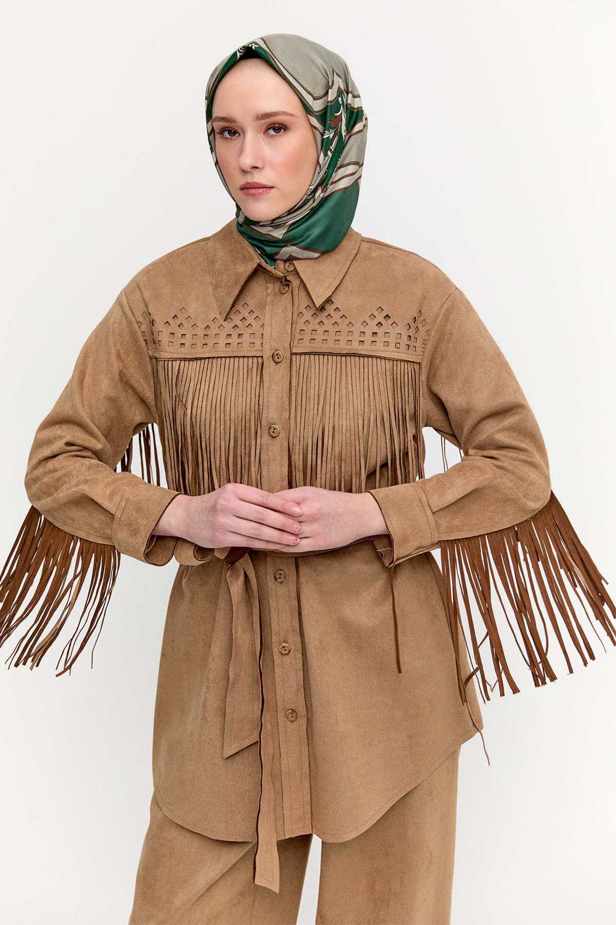 Püsküllü Etnik İkili Takım, Tesettür Giyim