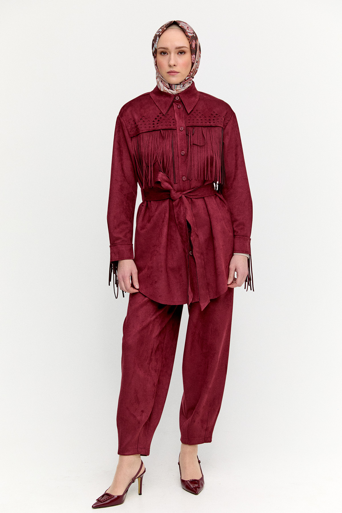 Püsküllü Etnik İkili Takım, Tesettür Giyim