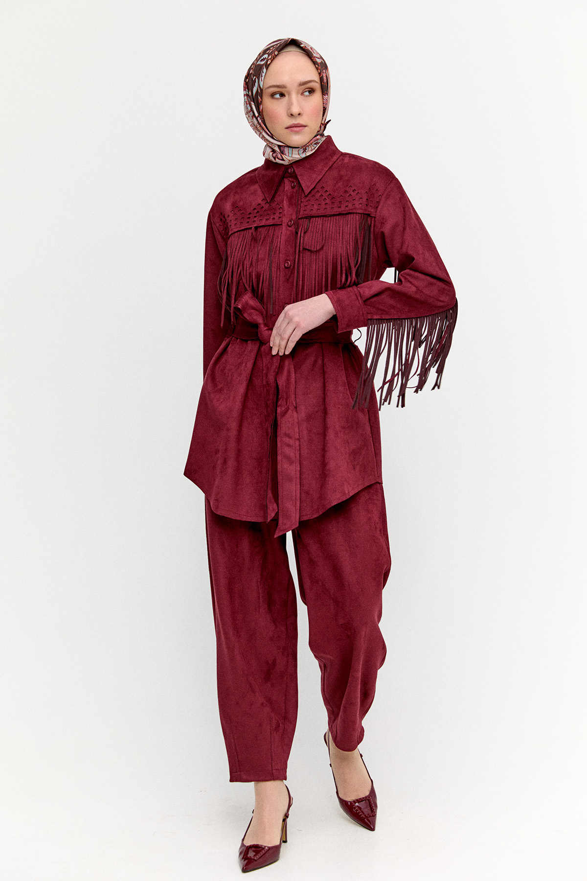 Püsküllü Etnik İkili Takım, Tesettür Giyim