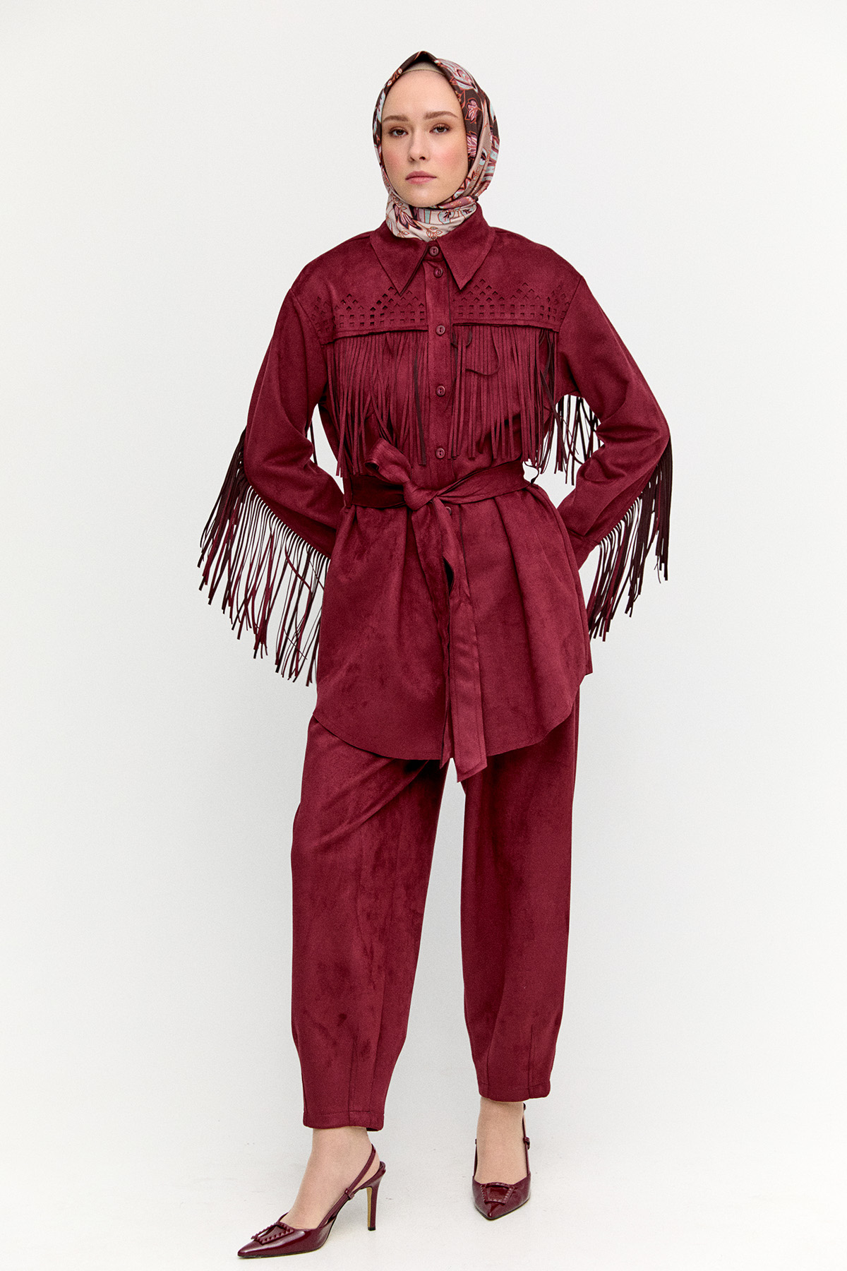 Püsküllü Etnik İkili Takım, Tesettür Giyim