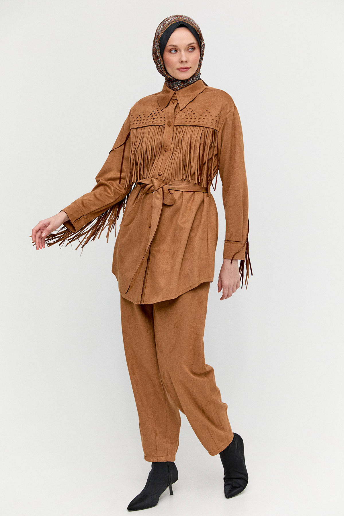 Püsküllü Etnik İkili Takım, Tesettür Giyim