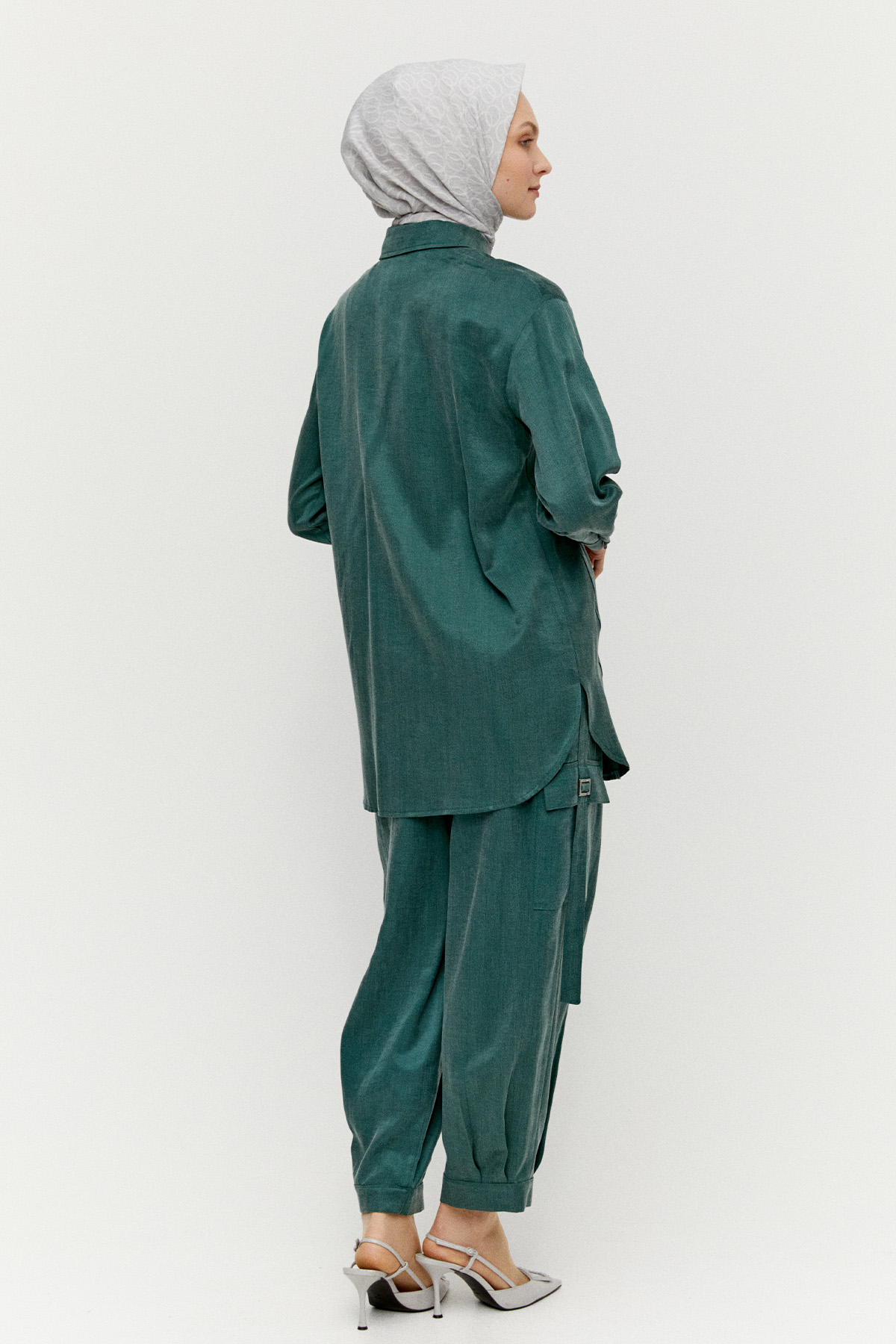 Düğmeli Pamuklu İkili Takım