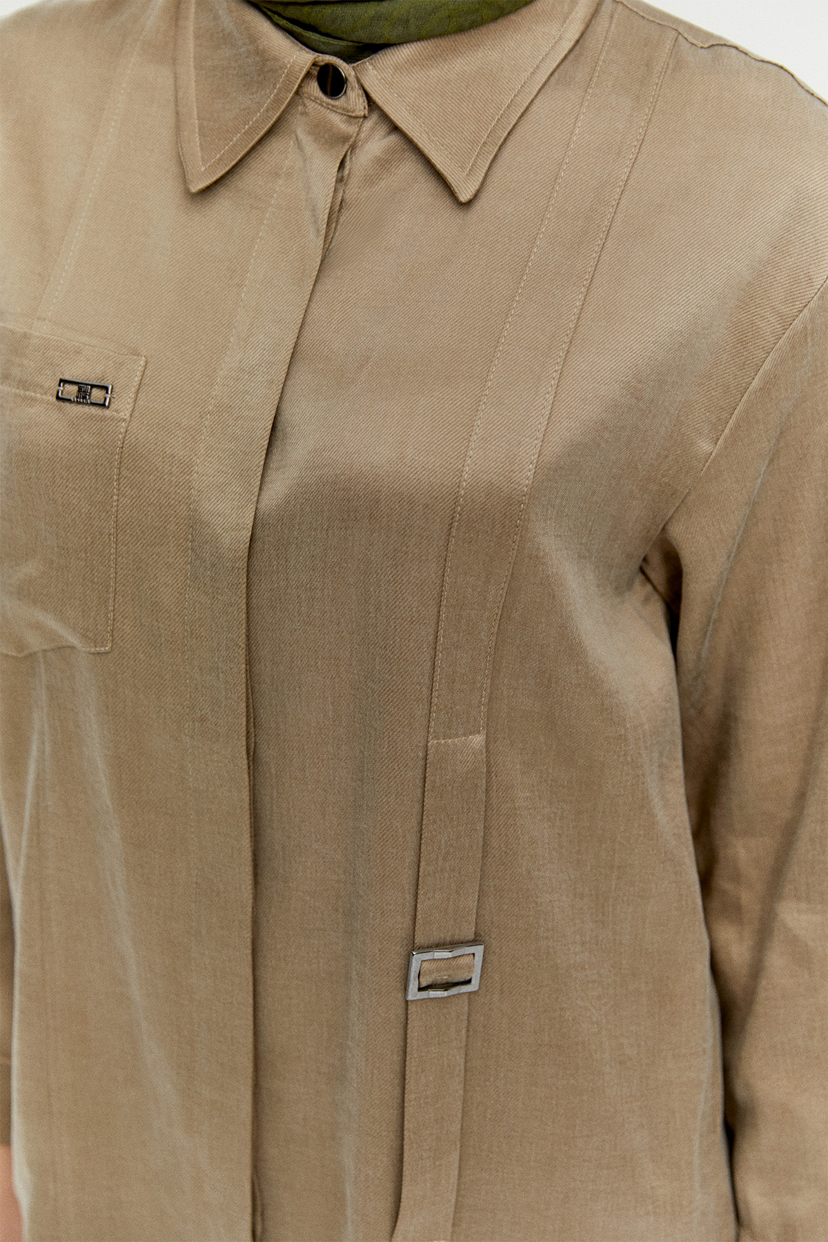 Düğmeli Pamuklu İkili Takım