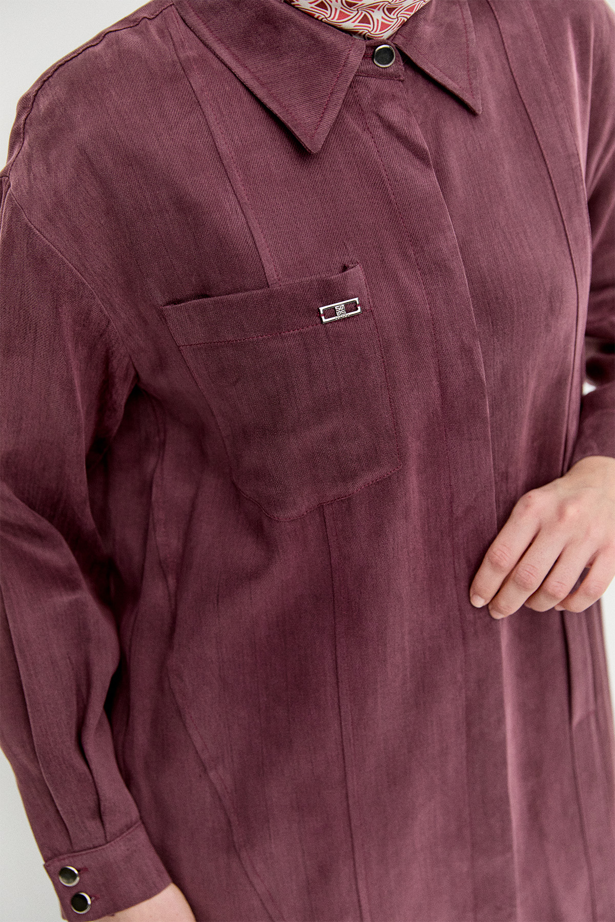 Düğmeli Pamuklu İkili Takım, Tesettür Giyim