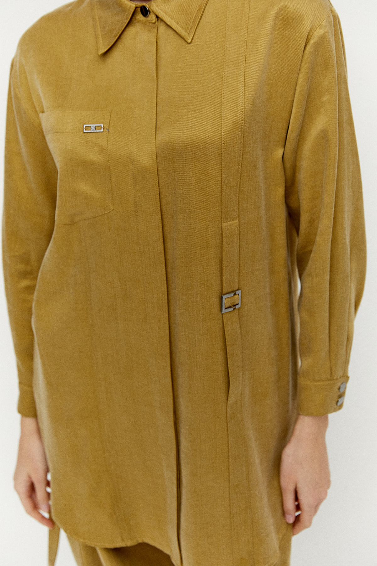 Düğmeli Pamuklu İkili Takım