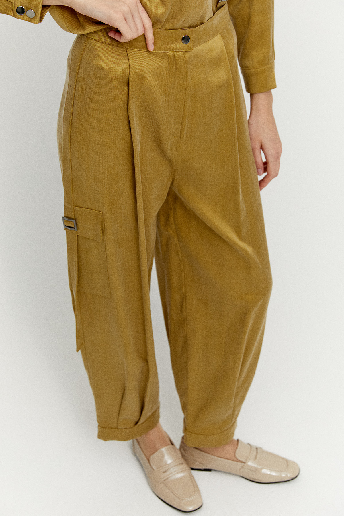 Düğmeli Pamuklu İkili Takım